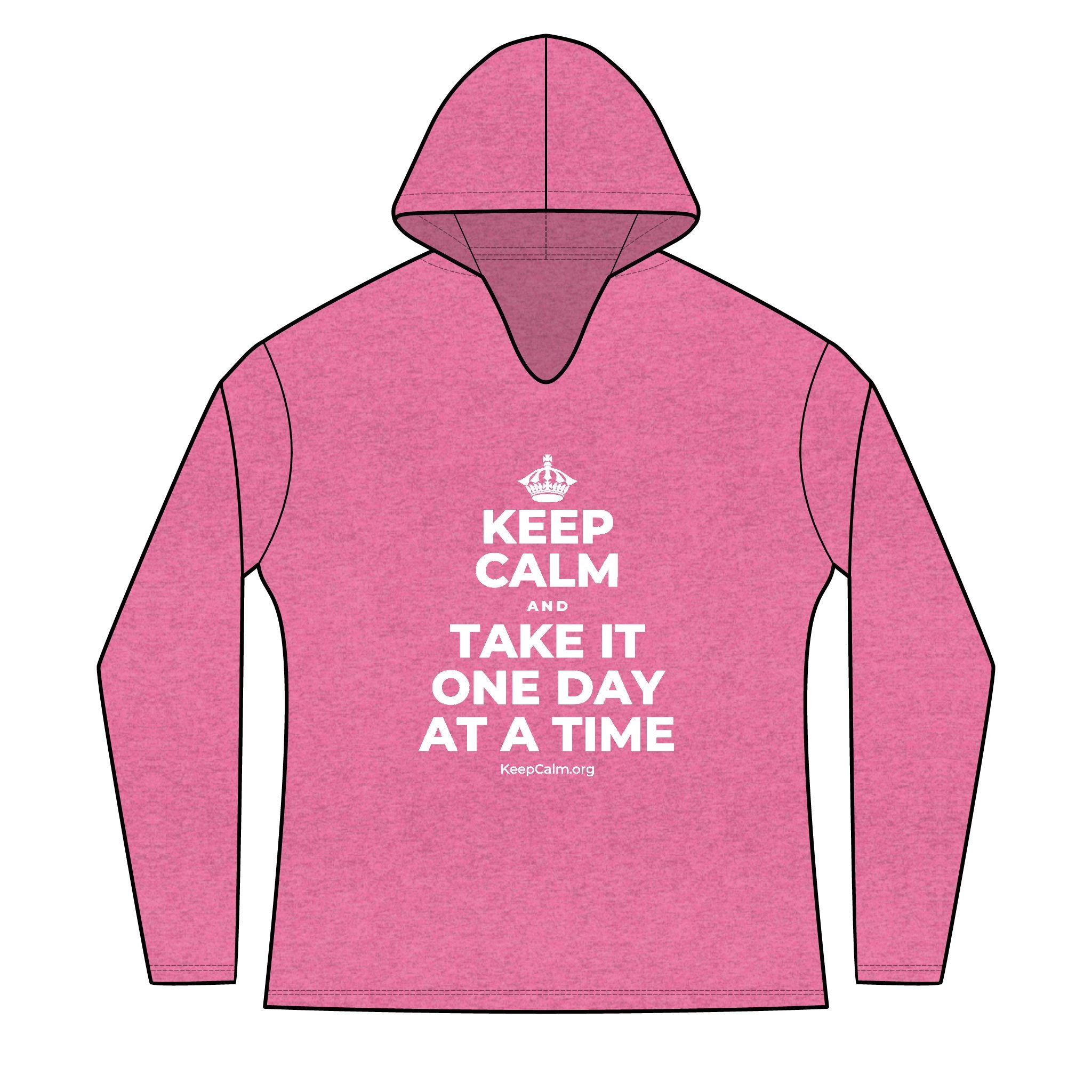 KEEP CALM AND TAKE IT ONE DAY AT A TIME Women's Long Sleeve Hoodie