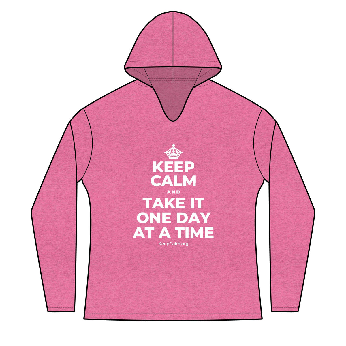 KEEP CALM AND TAKE IT ONE DAY AT A TIME Women's Long Sleeve Hoodie