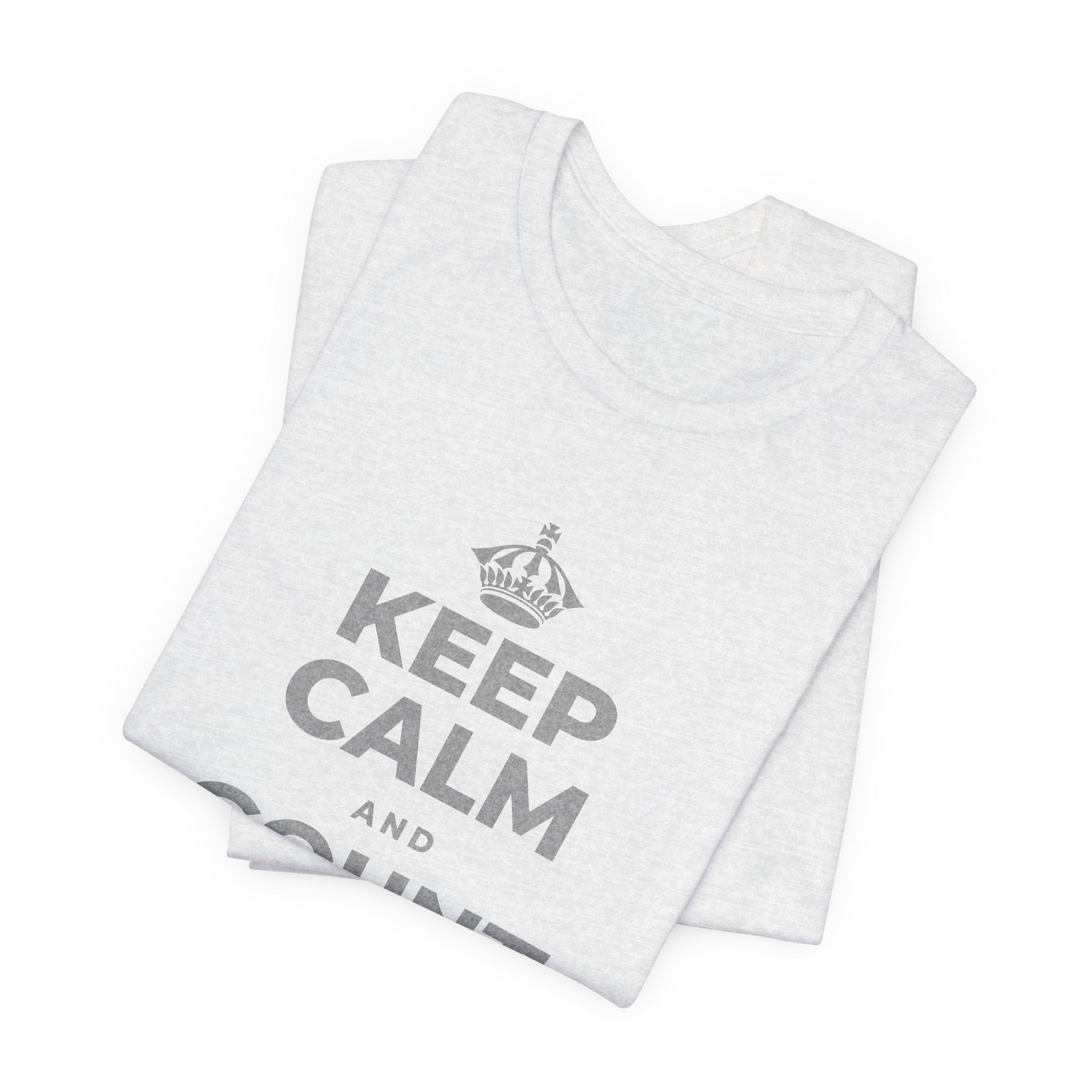KEEP CALM AND COUNT YOUR WINS T-Shirt (Soft Cream–Heather Mauve)