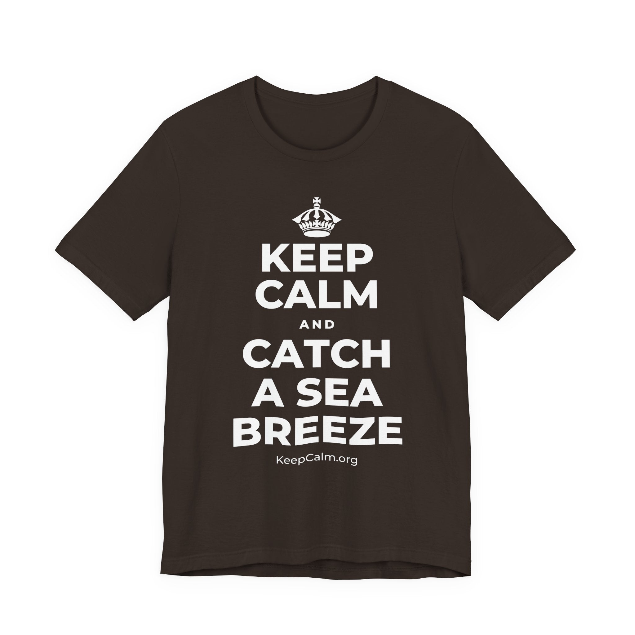 KEEP CALM AND CATCH A SEA BREEZE T-Shirt (Soft Cream–Heather Mauve)