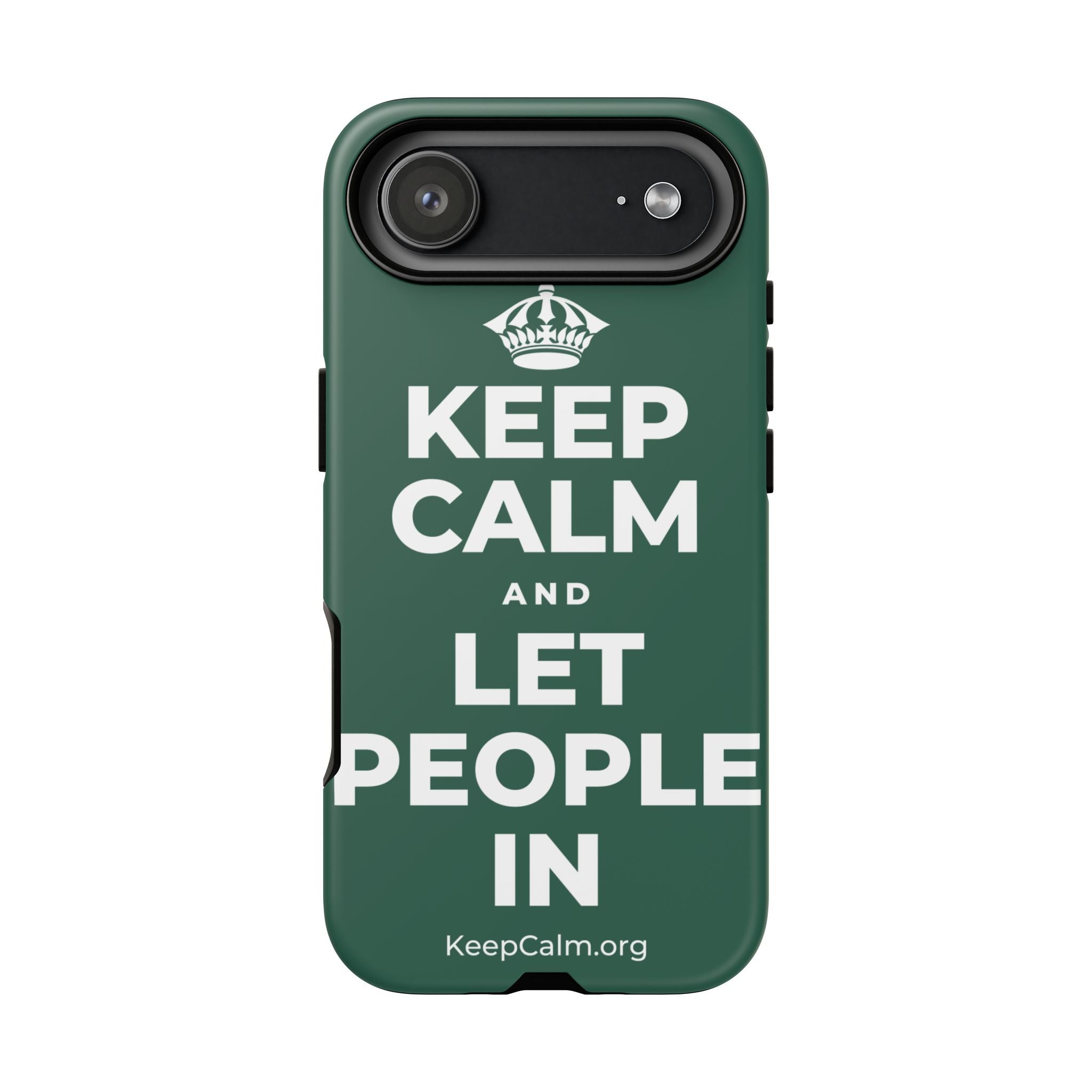 KEEP CALM AND LET PEOPLE IN Phone Case