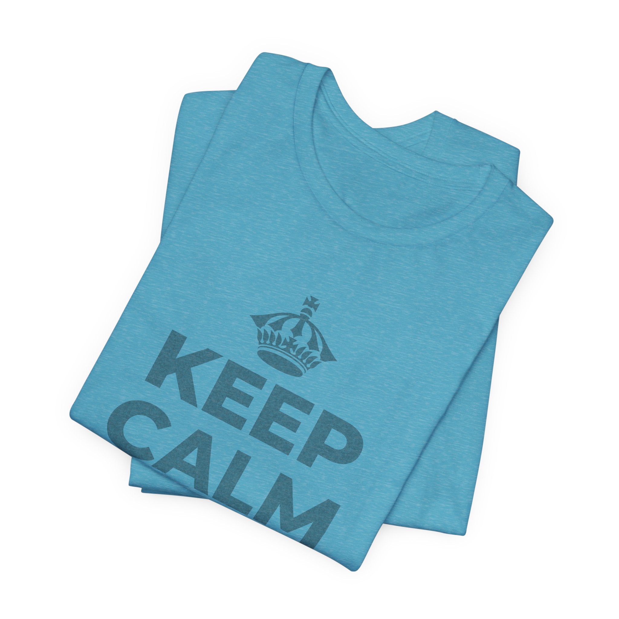 KEEP CALM AND OWN IT T-Shirt (Soft Cream–Heather Mauve)