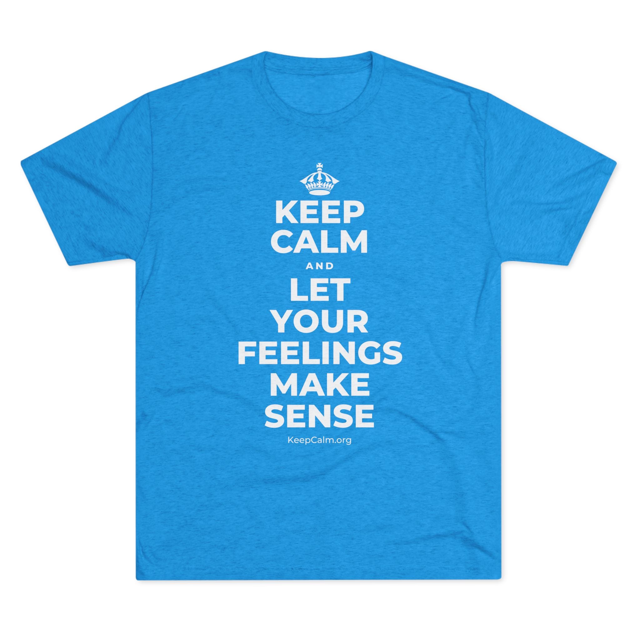 KEEP CALM AND LET YOUR FEELINGS MAKE SENSE Tri-Blend Tee