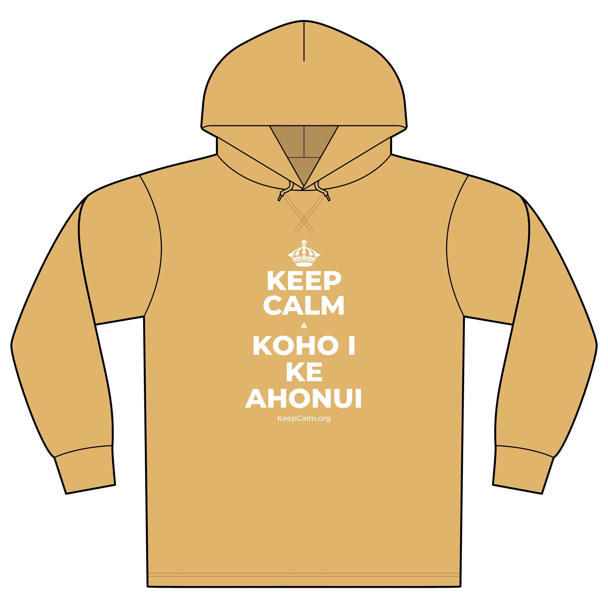 KEEP CALM A KOHO I KE AHONUI Organic Hoodie Tee
