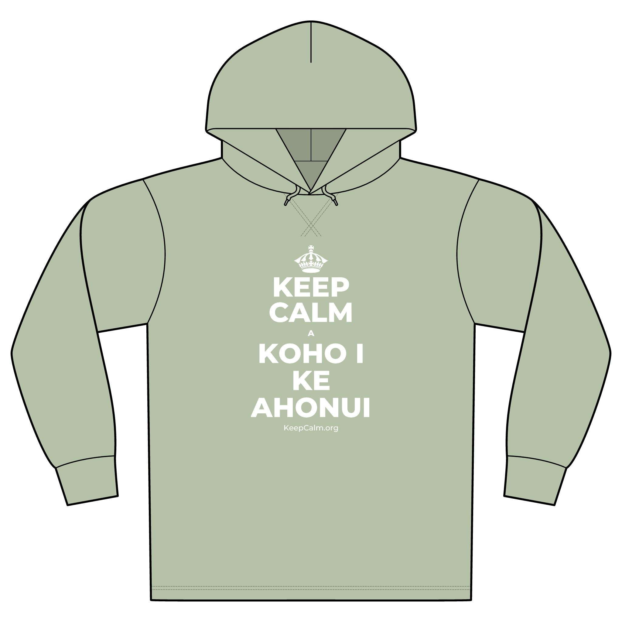 KEEP CALM A KOHO I KE AHONUI Organic Hoodie Tee