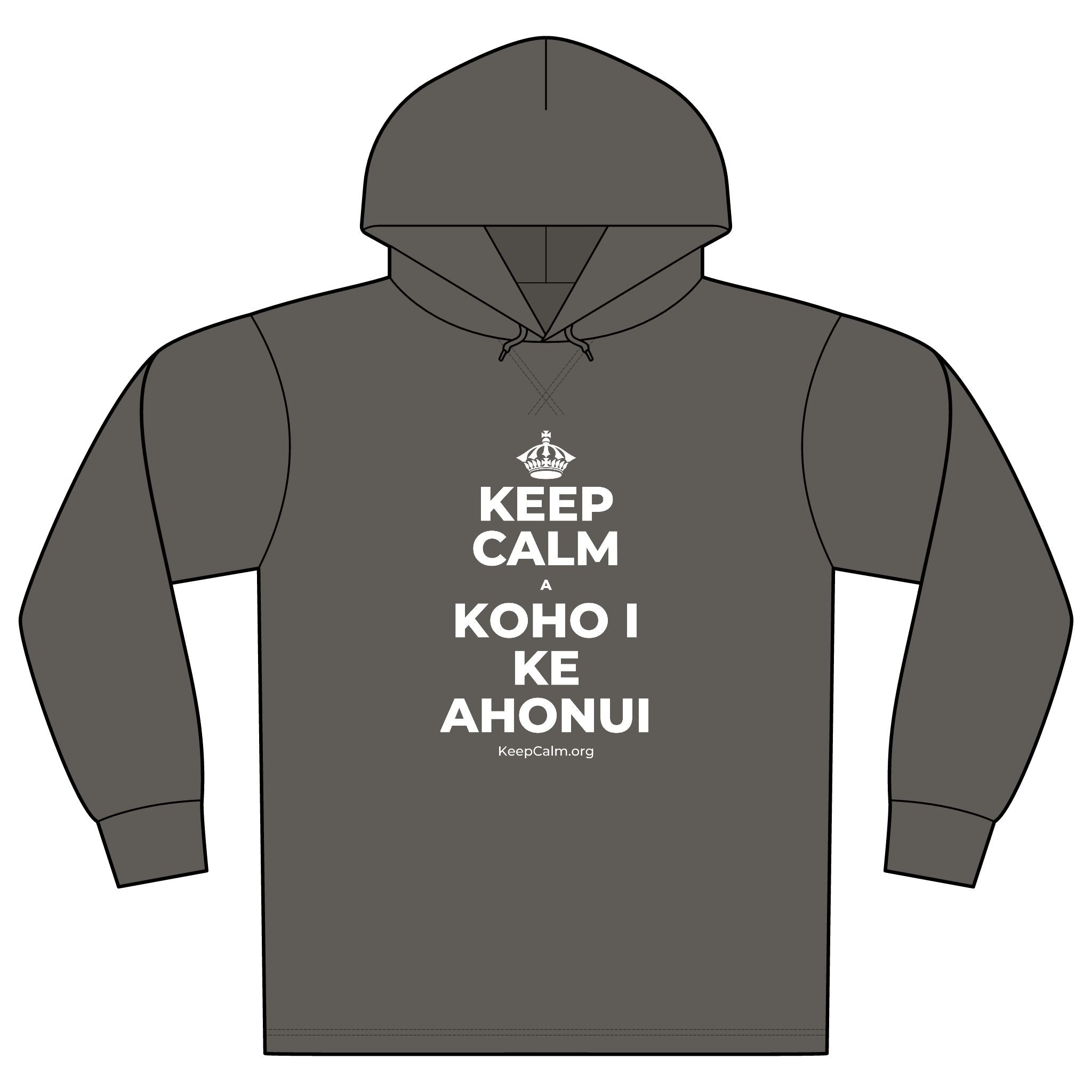KEEP CALM A KOHO I KE AHONUI Organic Hoodie Tee