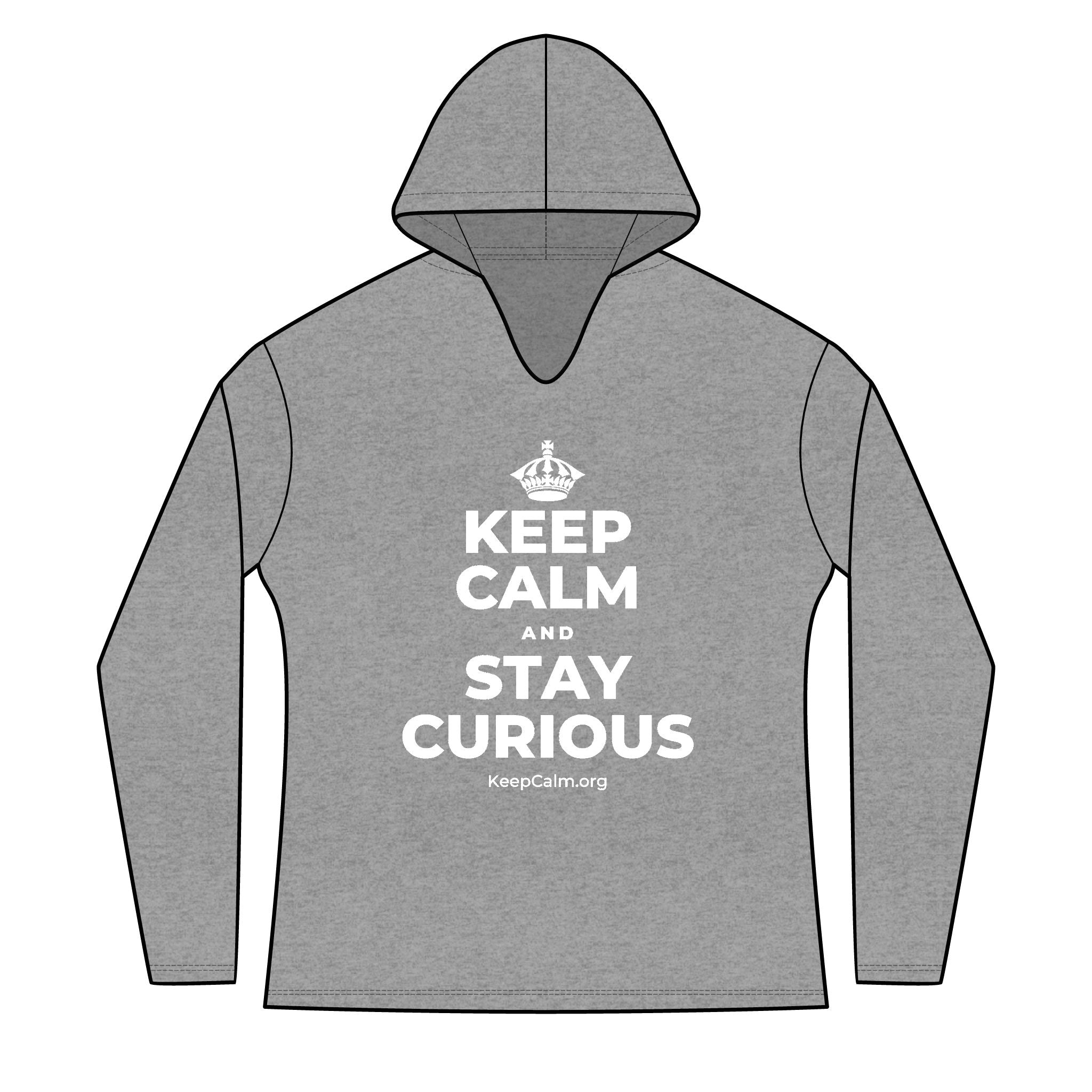KEEP CALM AND STAY CURIOUS Women's Long Sleeve Hoodie