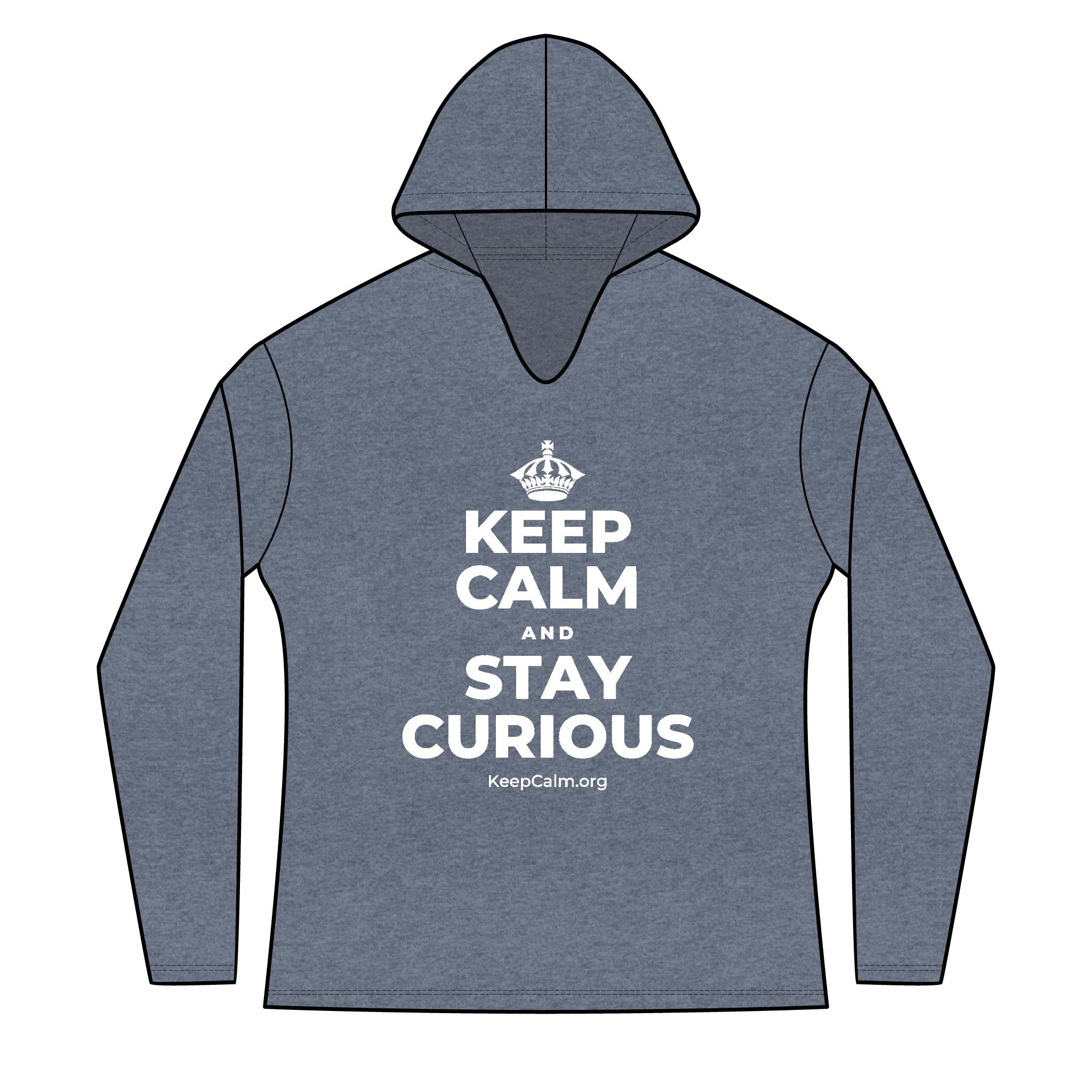 KEEP CALM AND STAY CURIOUS Women's Long Sleeve Hoodie