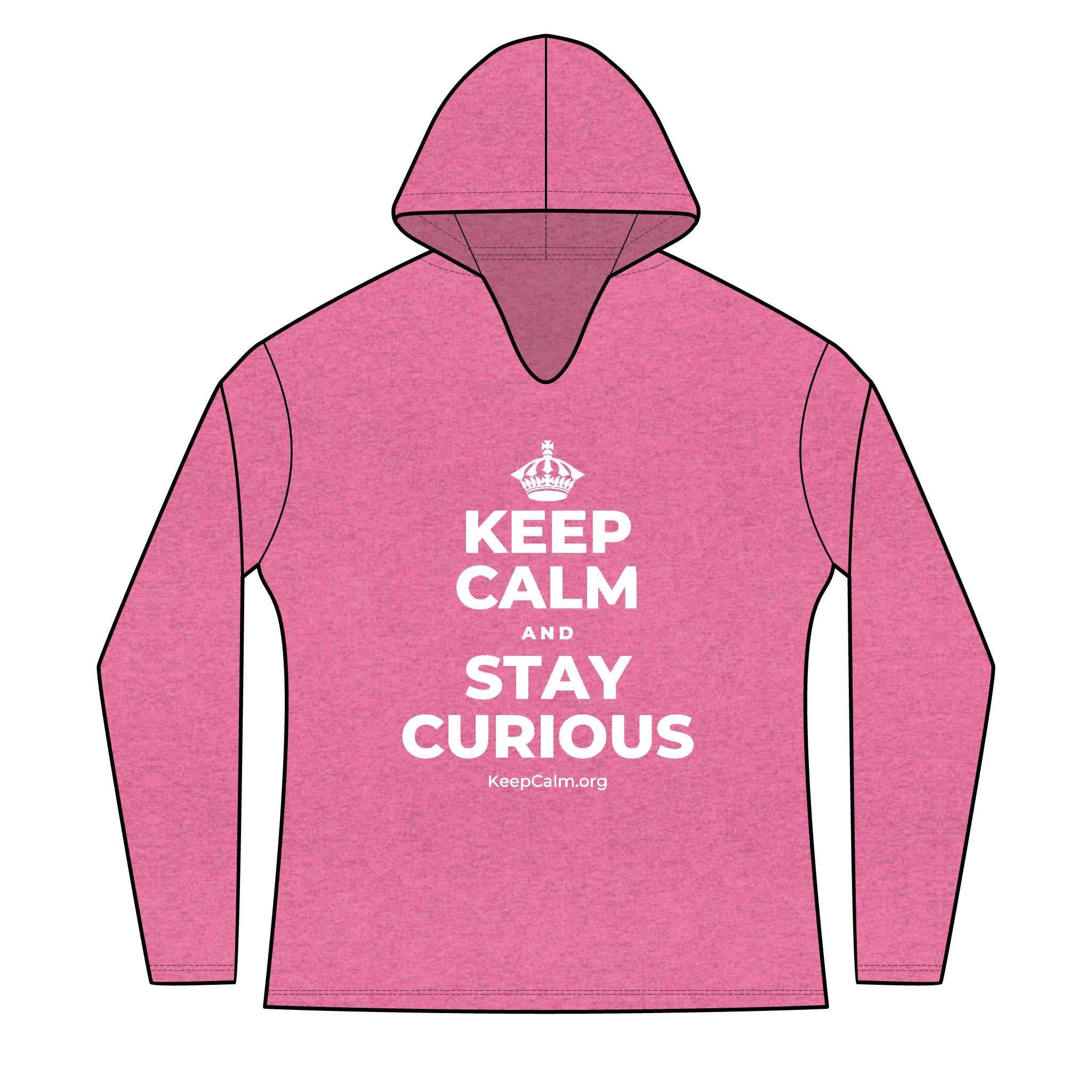 KEEP CALM AND STAY CURIOUS Women's Long Sleeve Hoodie