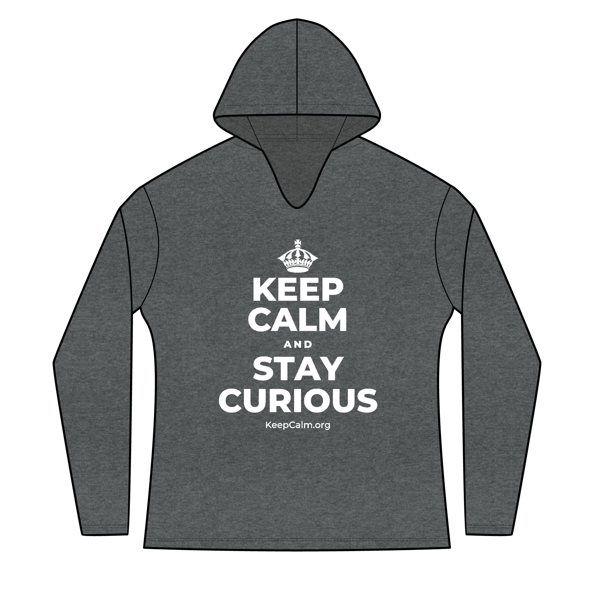 KEEP CALM AND STAY CURIOUS Women's Long Sleeve Hoodie