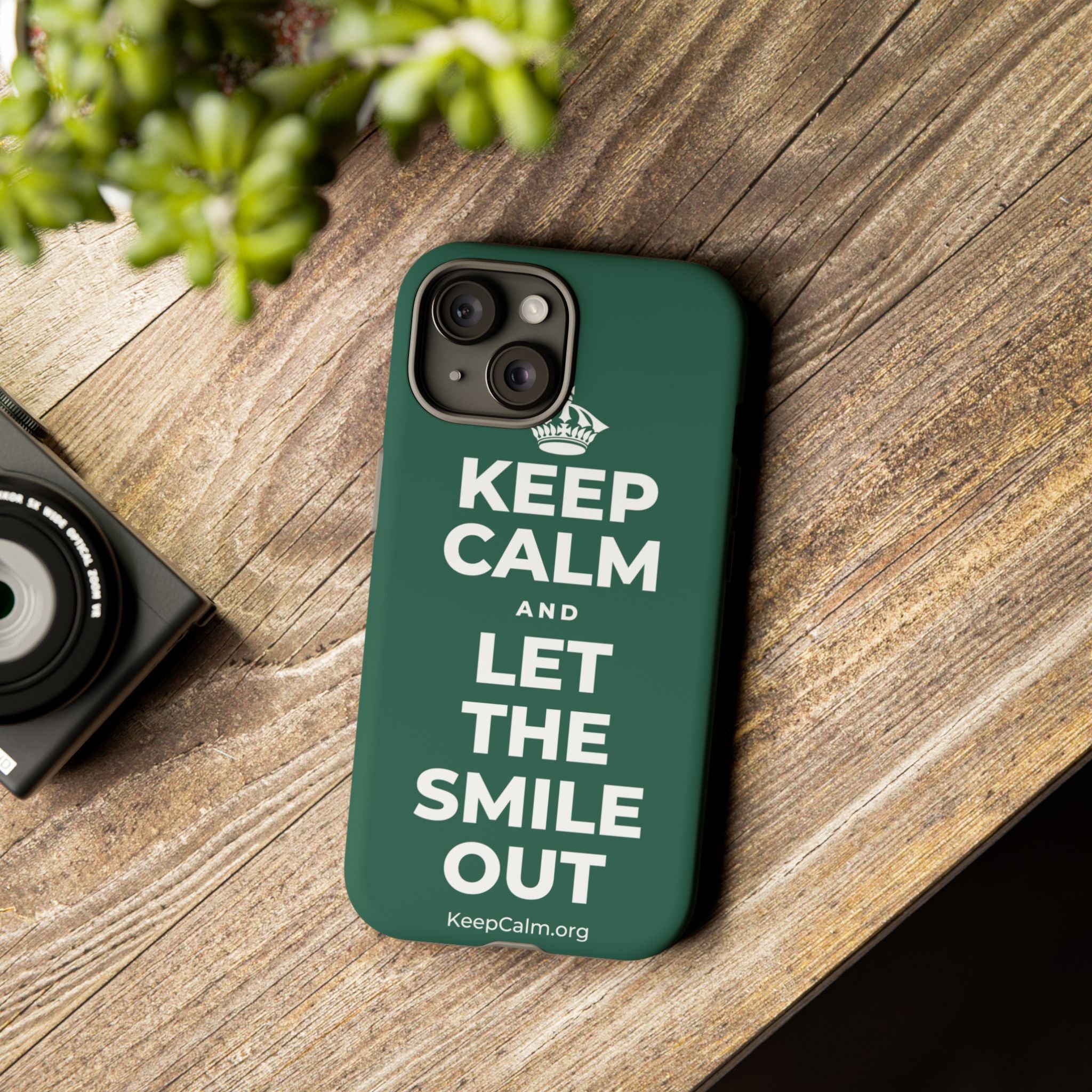 KEEP CALM AND LET THE SMILE OUT Phone Case