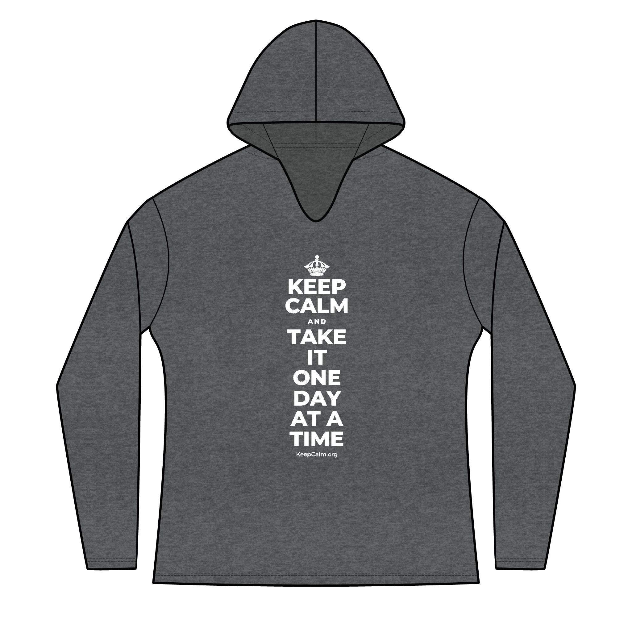 KEEP CALM AND TAKE IT ONE DAY AT A TIME Women's Long Sleeve Hoodie