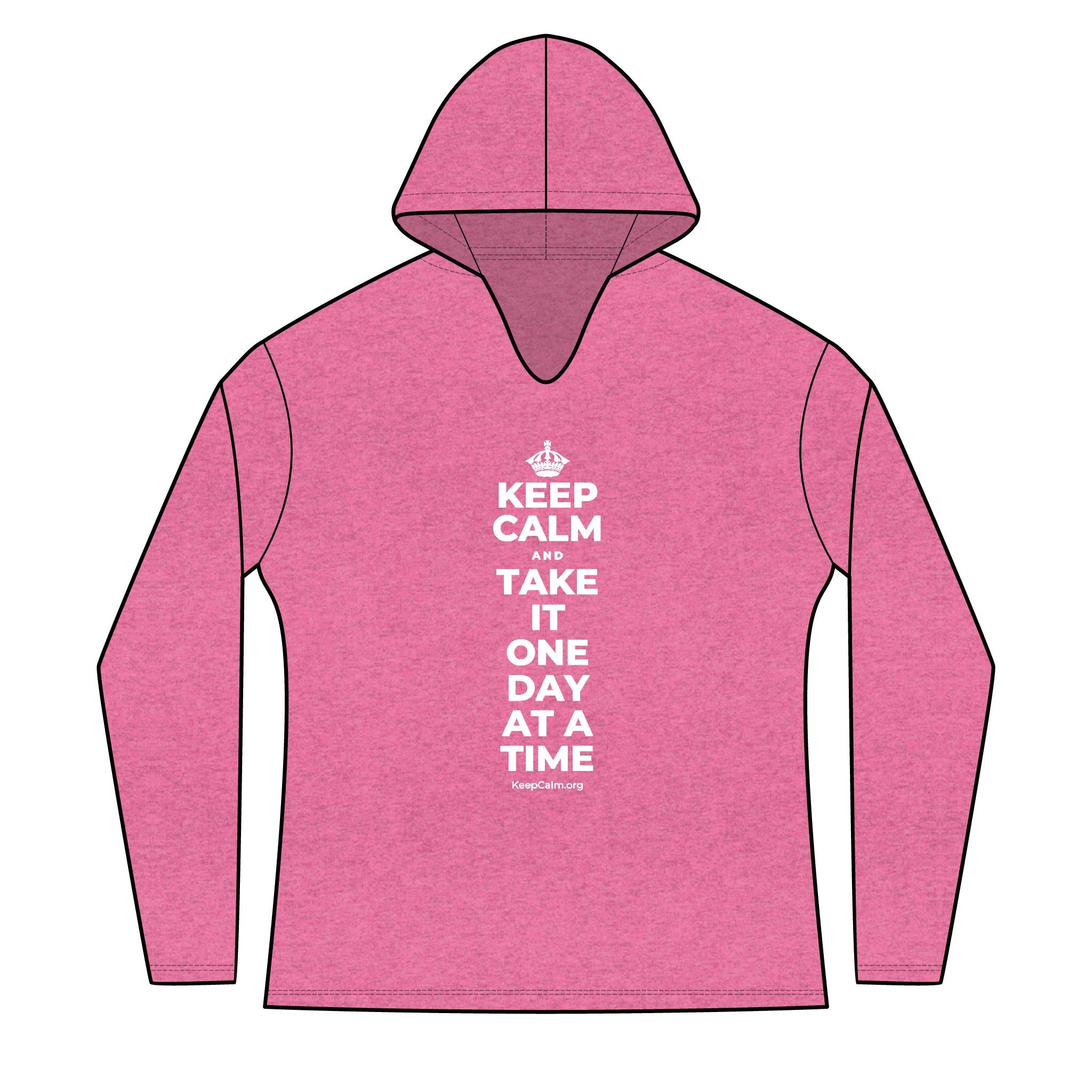 KEEP CALM AND TAKE IT ONE DAY AT A TIME Women's Long Sleeve Hoodie