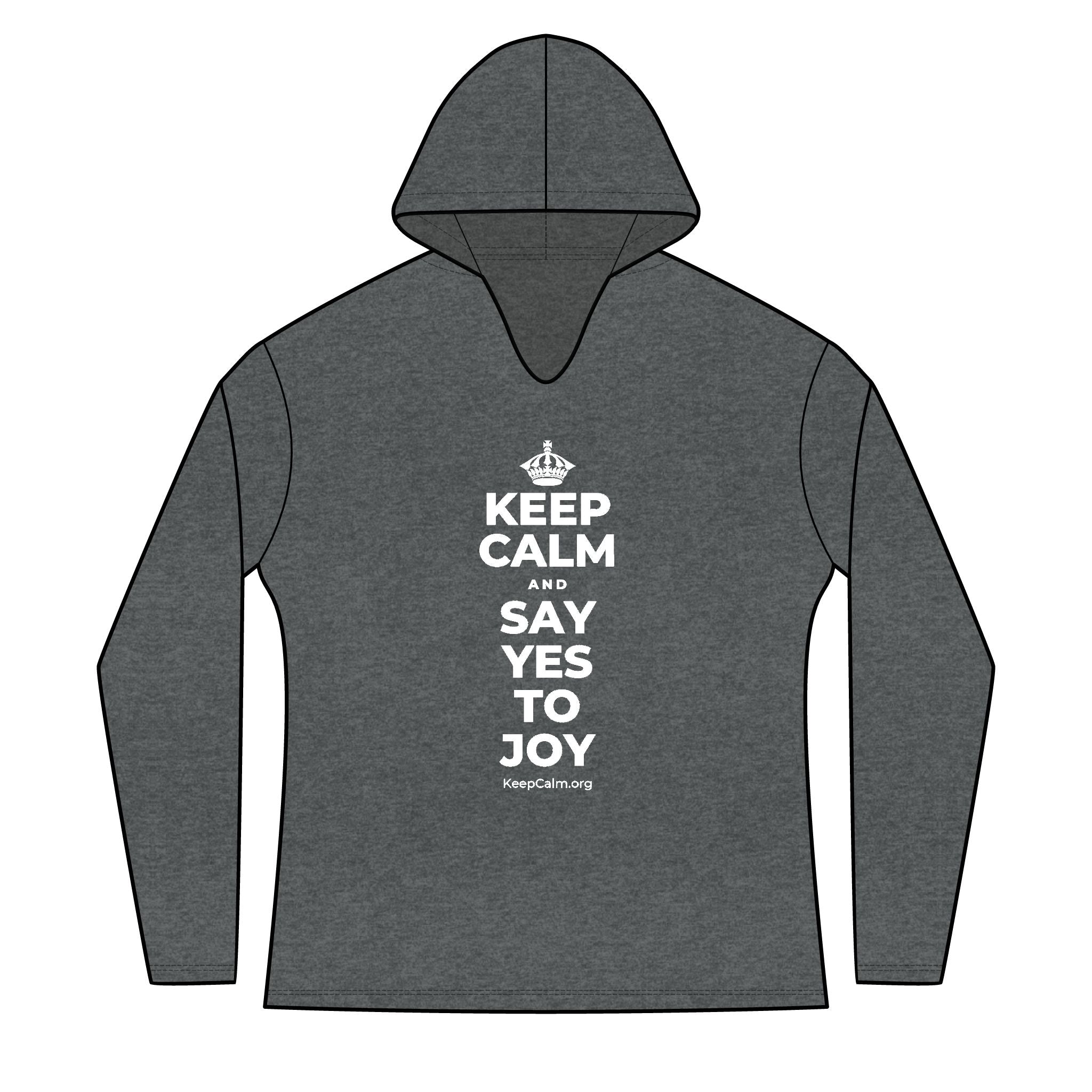 KEEP CALM AND SAY YES TO JOY Women's Long Sleeve Hoodie