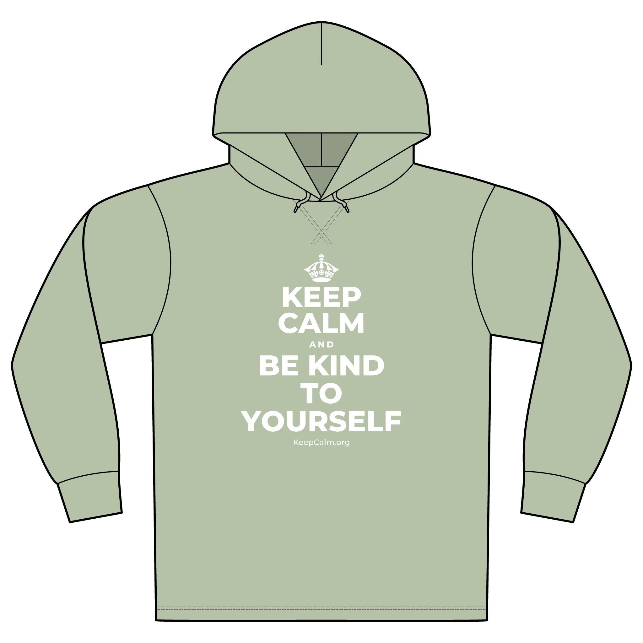 KEEP CALM AND BE KIND TO YOURSELF Organic Hoodie Tee