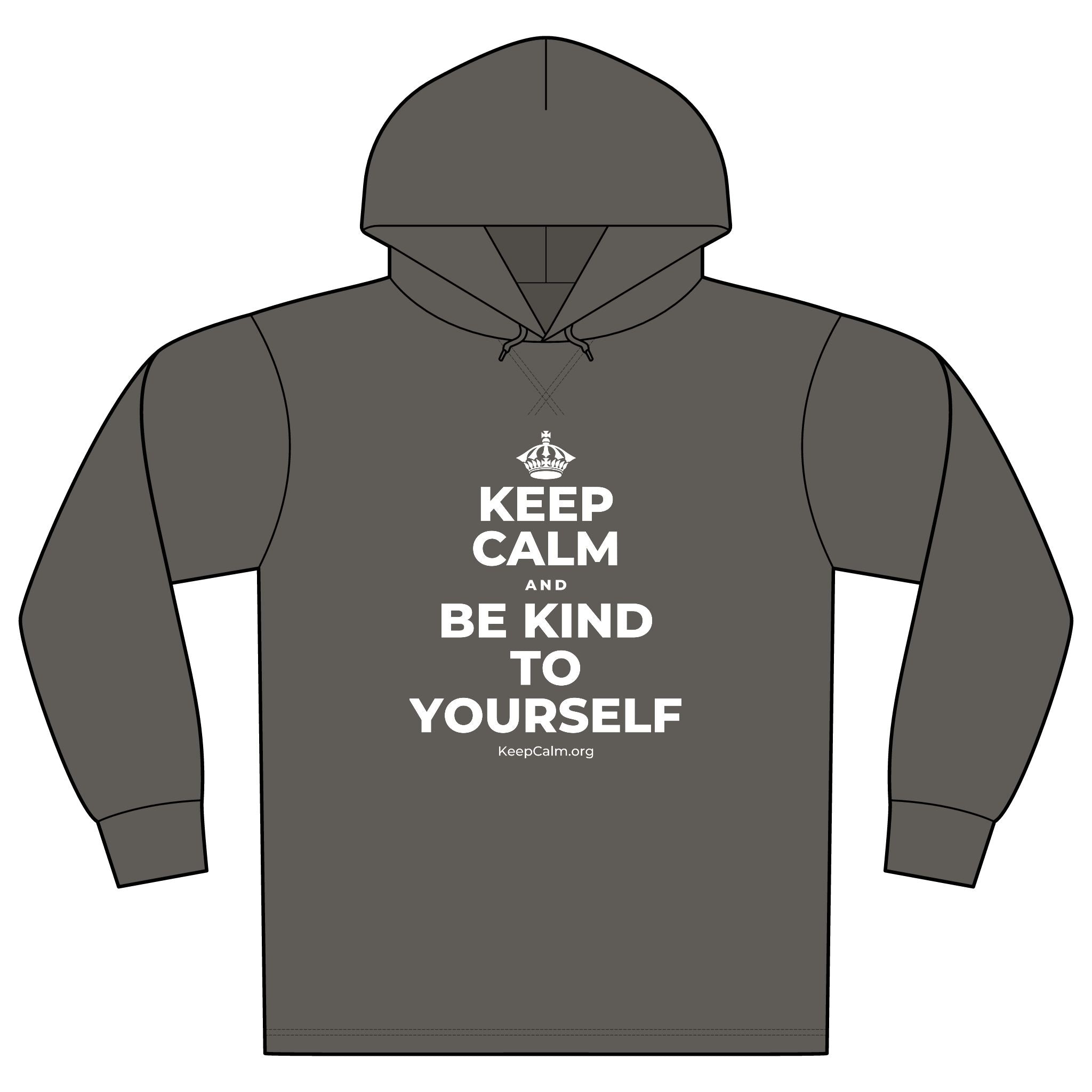 KEEP CALM AND BE KIND TO YOURSELF Organic Hoodie Tee