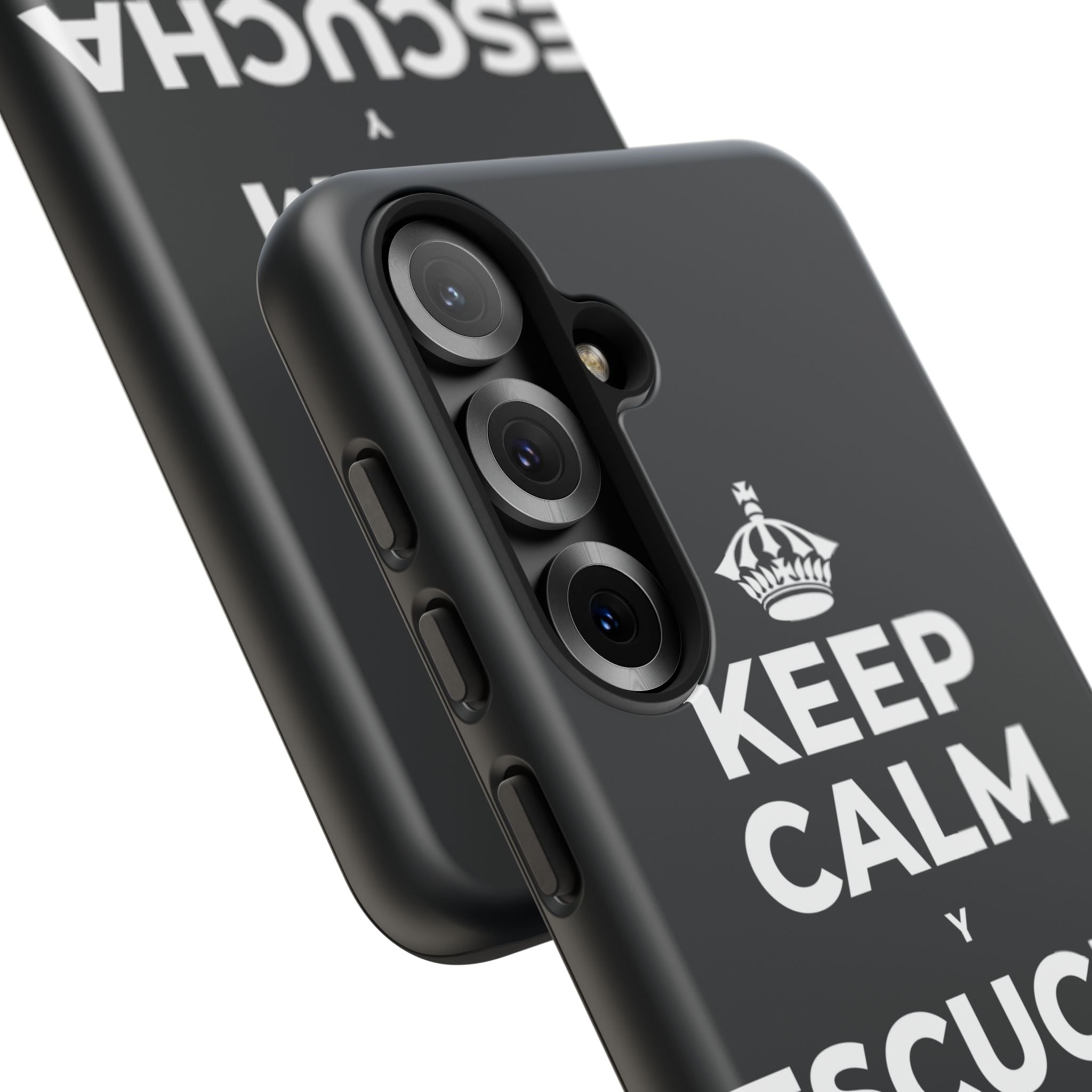 KEEP CALM Y ESCUCHA LA LLUVIA Phone Case (Dark)