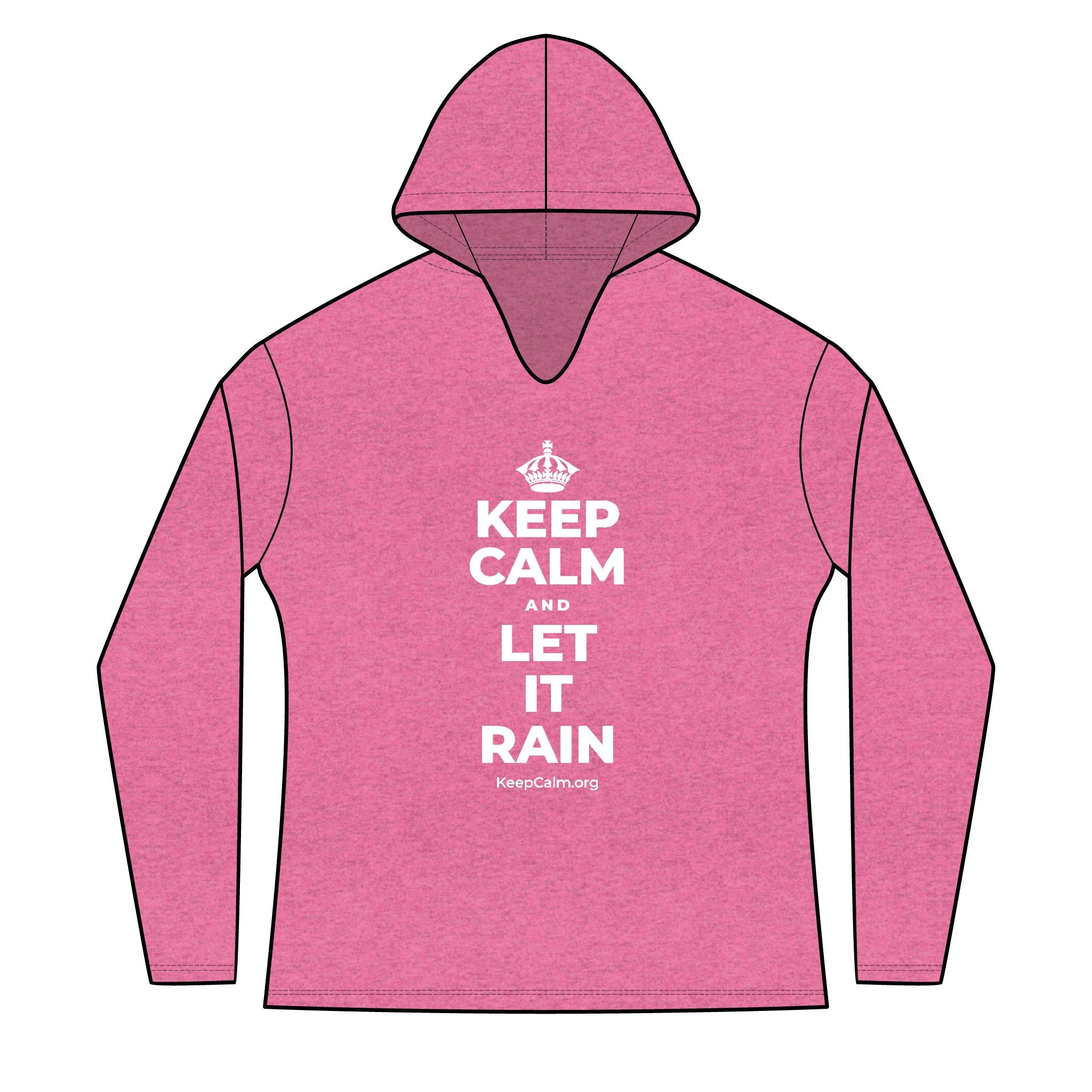 KEEP CALM AND LET IT RAIN Women's Long Sleeve Hoodie