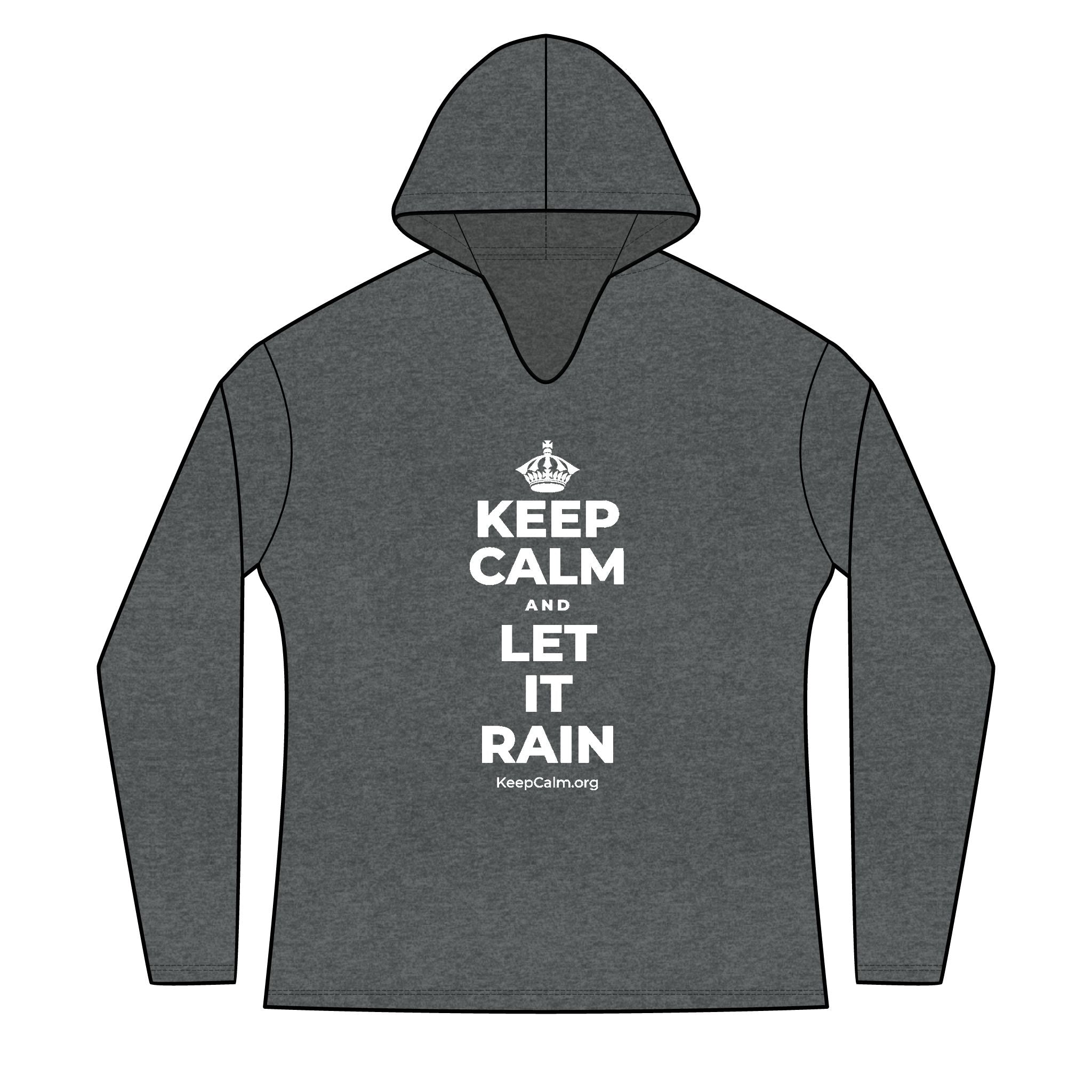 KEEP CALM AND LET IT RAIN Women's Long Sleeve Hoodie