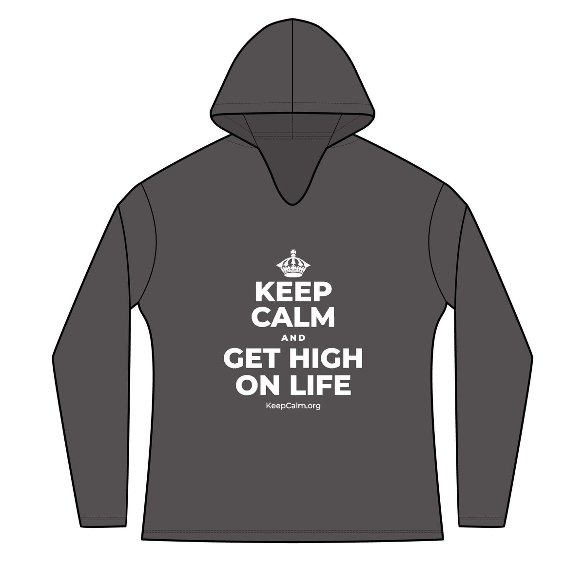 KEEP CALM AND GET HIGH ON LIFE Women's Long Sleeve Hoodie