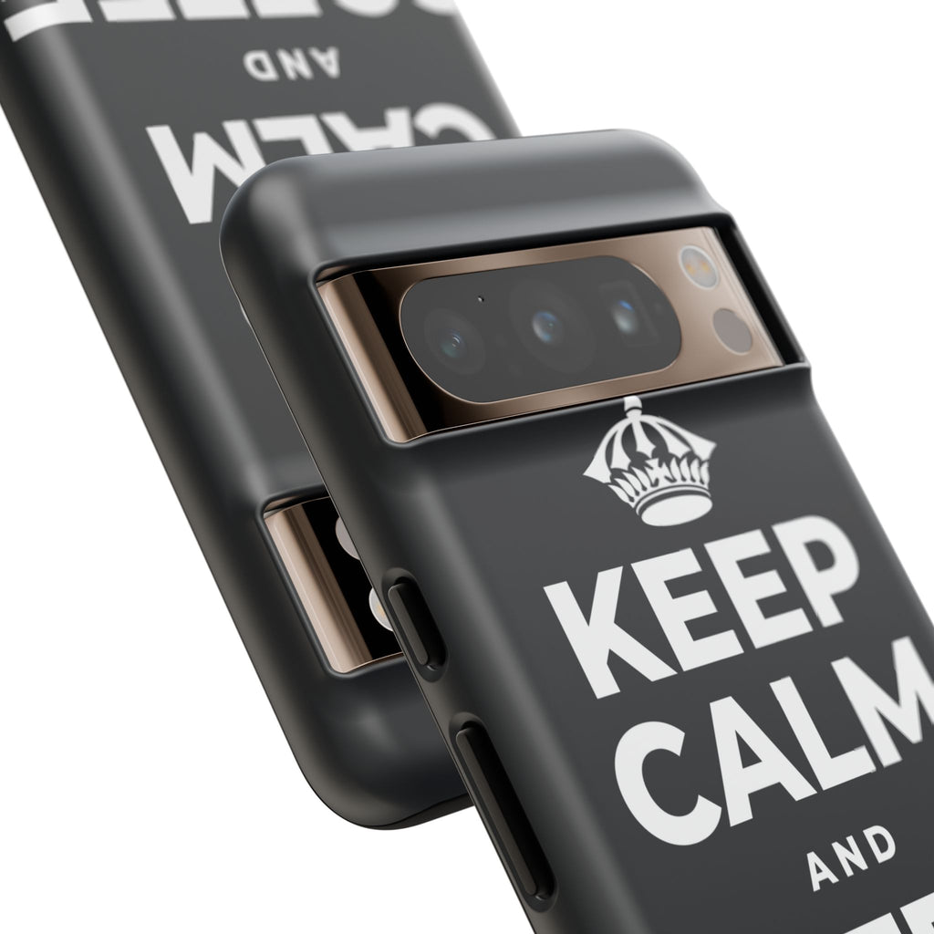 KEEP CALM AND COFFEE FIRST Phone Case (Dark)