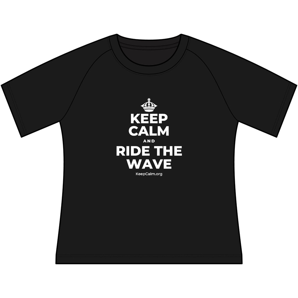 KEEP CALM AND RIDE THE WAVE Women's Raglan Tee