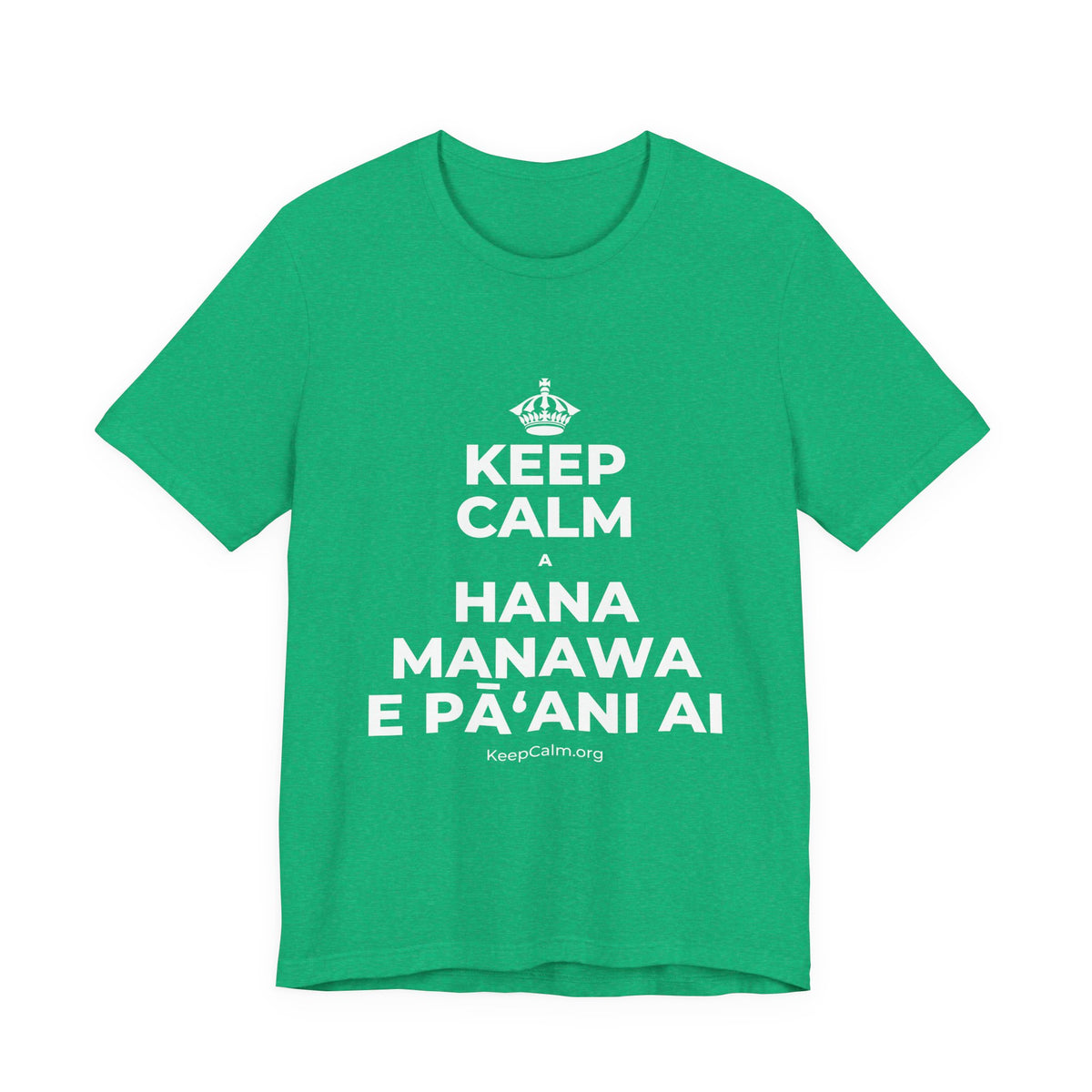 KEEP CALM A HANA MANAWA E PĀʻANI AI T-Shirt (Baby Blue–Silver)