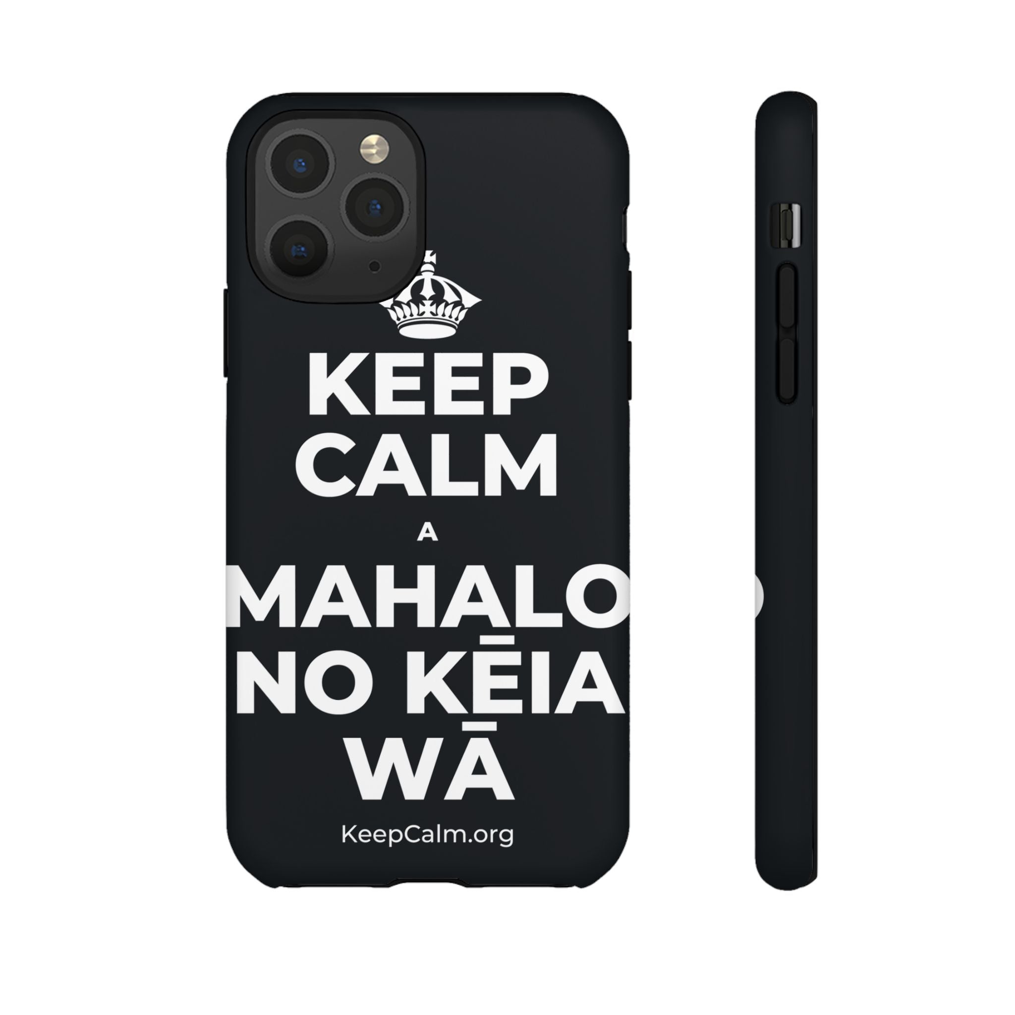 KEEP CALM A MAHALO NO KĒIA WĀ Phone Case (Dark)