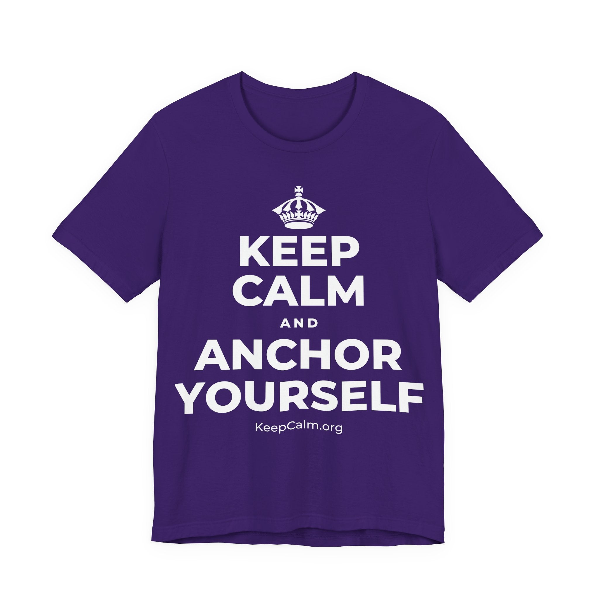 KEEP CALM AND ANCHOR YOURSELF T-Shirt (Soft Cream–Heather Mauve)