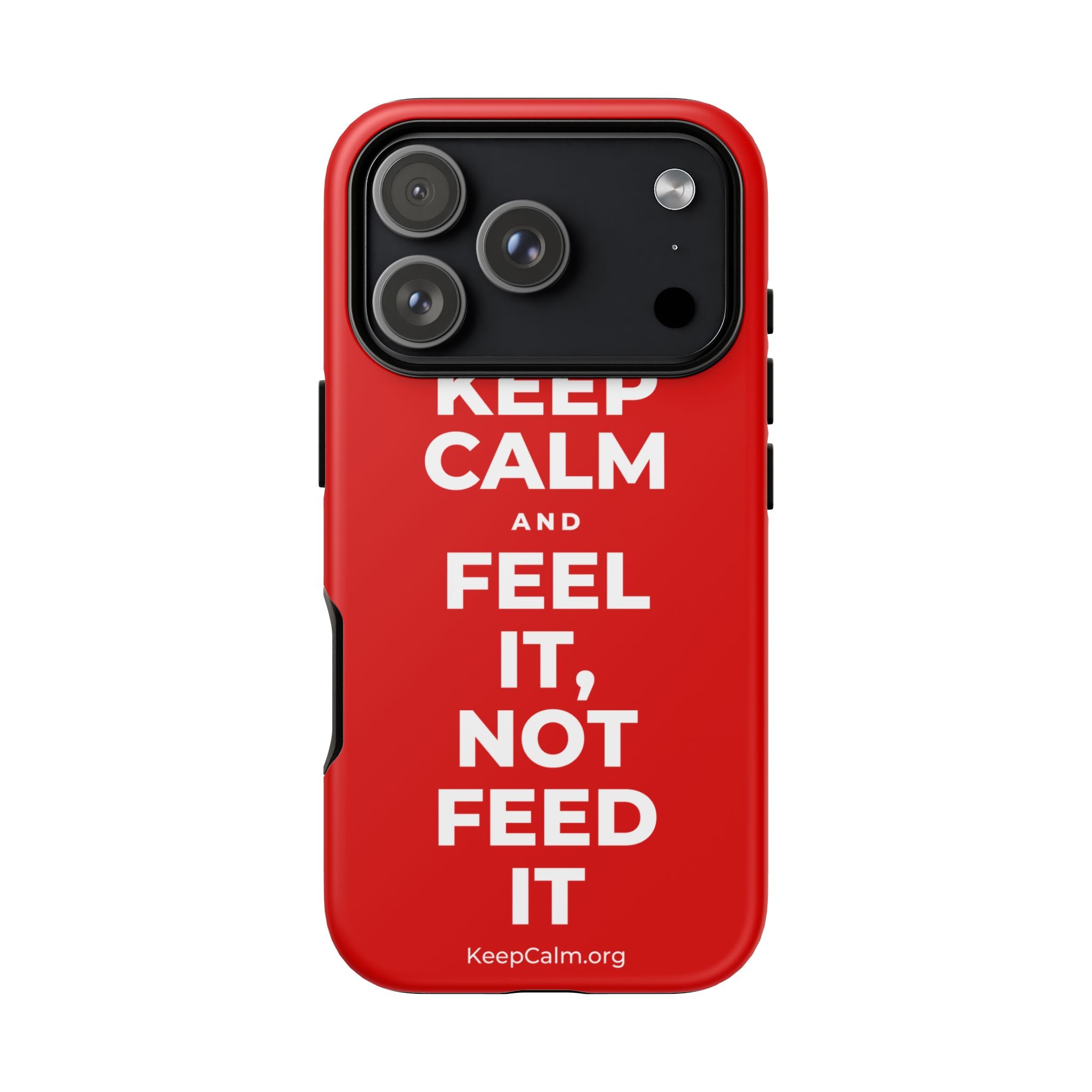 KEEP CALM AND FEEL IT, NOT FEED IT Phone Case