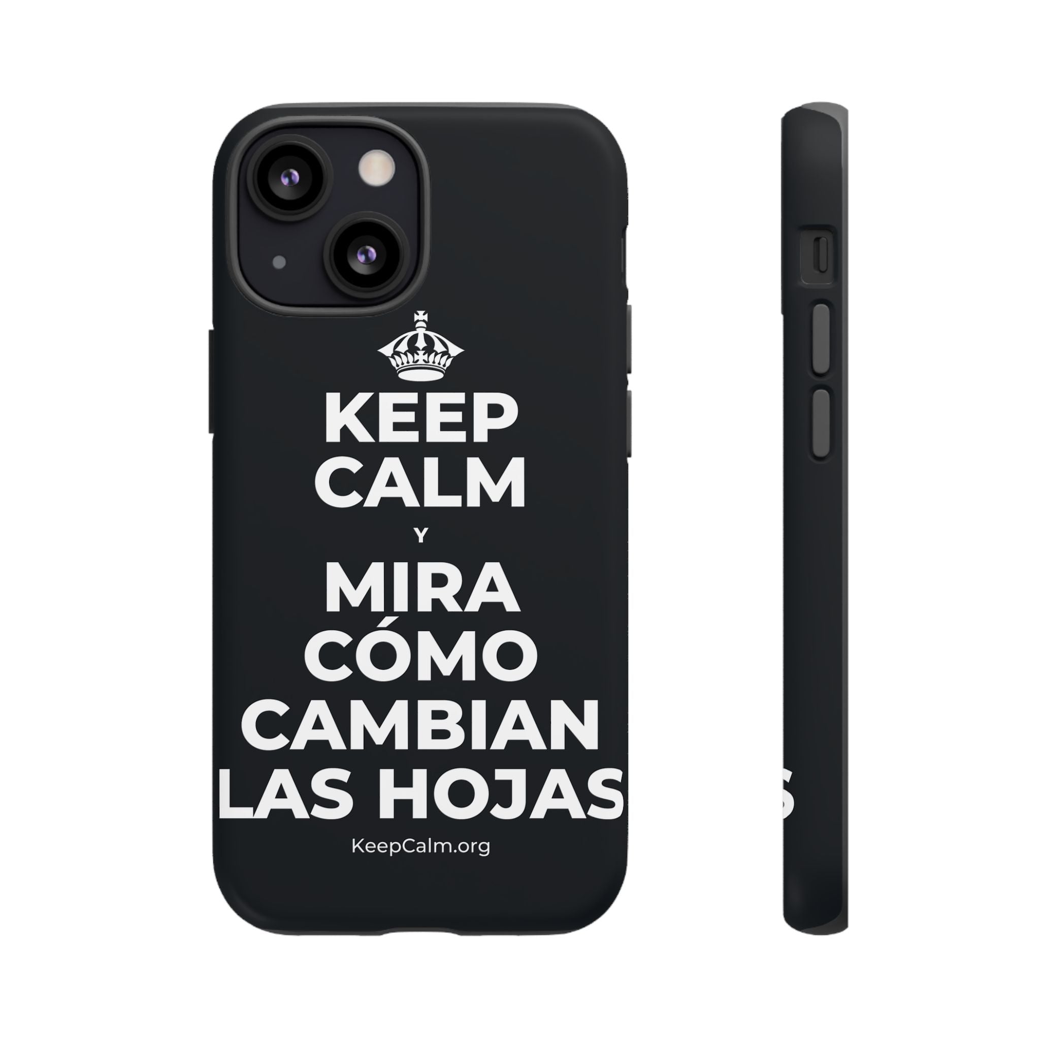 KEEP CALM Y MIRA CÓMO CAMBIAN LAS HOJAS Phone Case (Dark)
