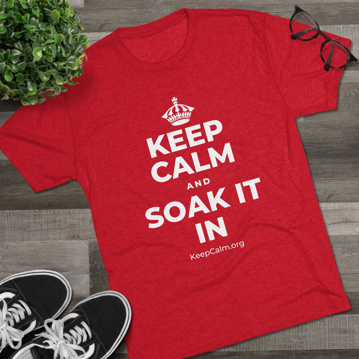 KEEP CALM AND SOAK IT IN Tri-Blend Tee
