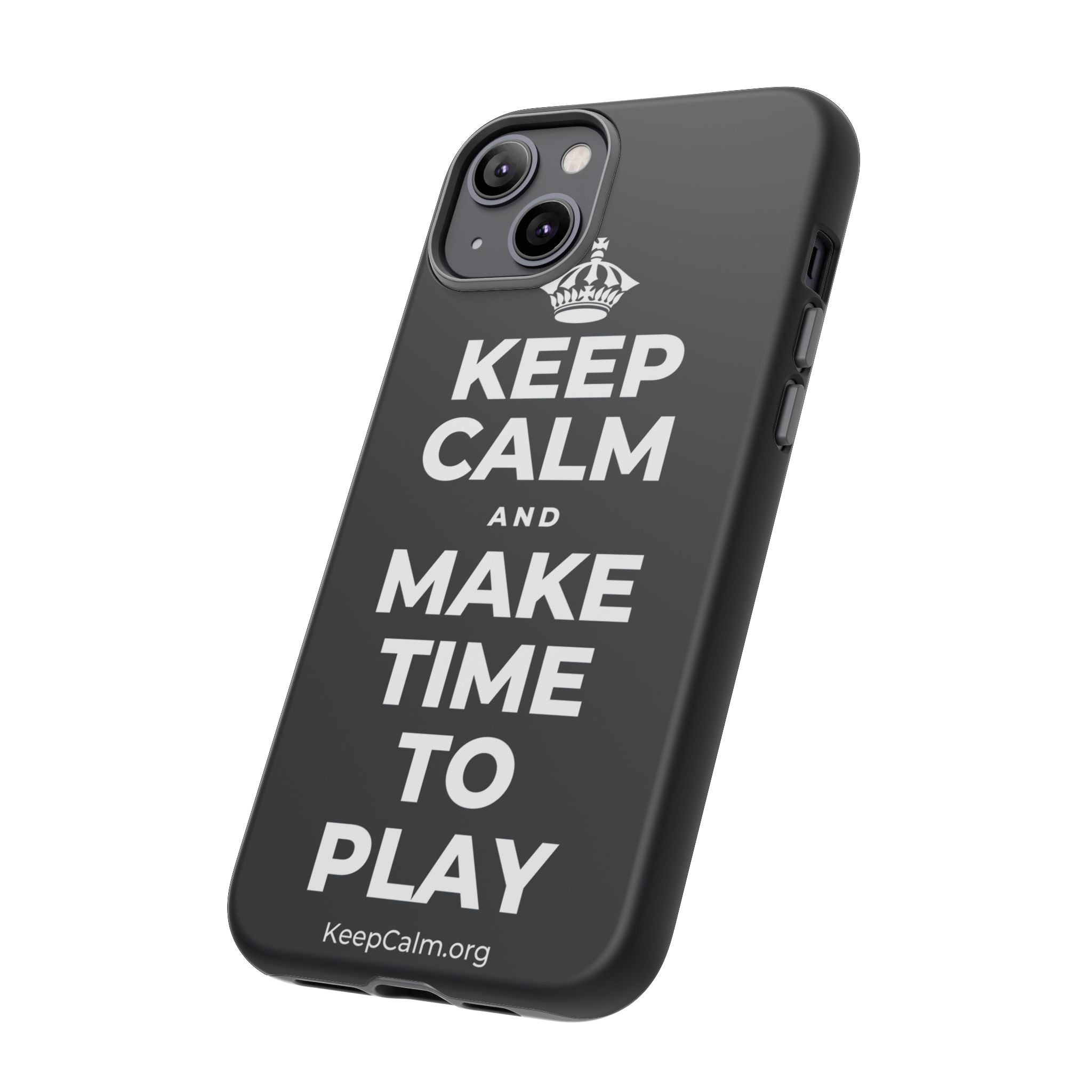 KEEP CALM AND MAKE TIME TO PLAY Phone Case (Dark)