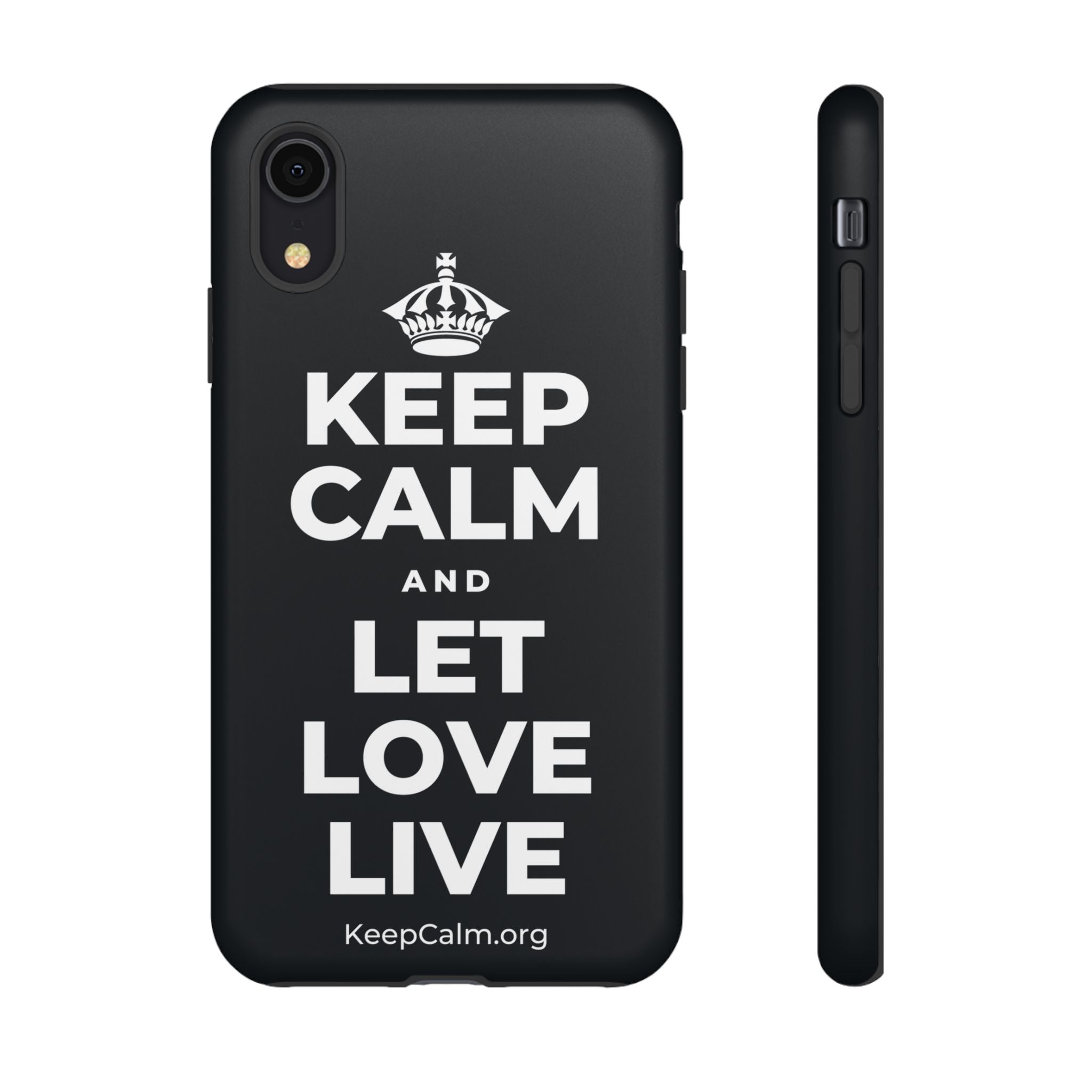 KEEP CALM AND LET LOVE LIVE Phone Case (Dark)