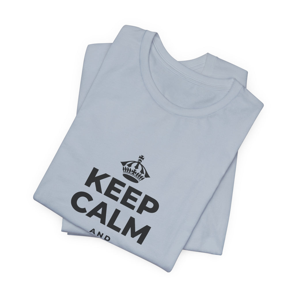 KEEP CALM AND FREE YOURSELF T-Shirt (White–Asphalt)