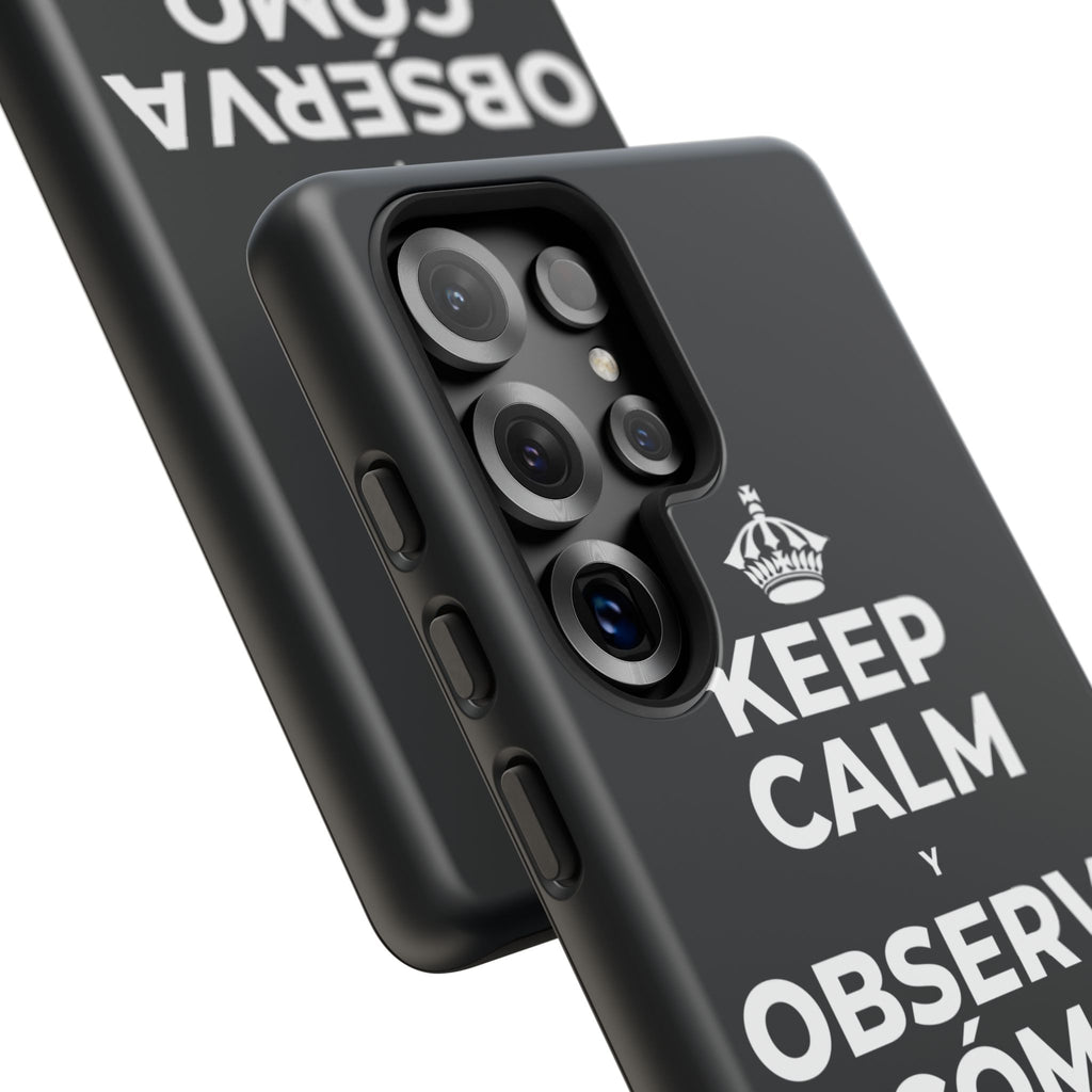 KEEP CALM Y OBSERVA CÓMO TODO FLORECE Phone Case (Dark)
