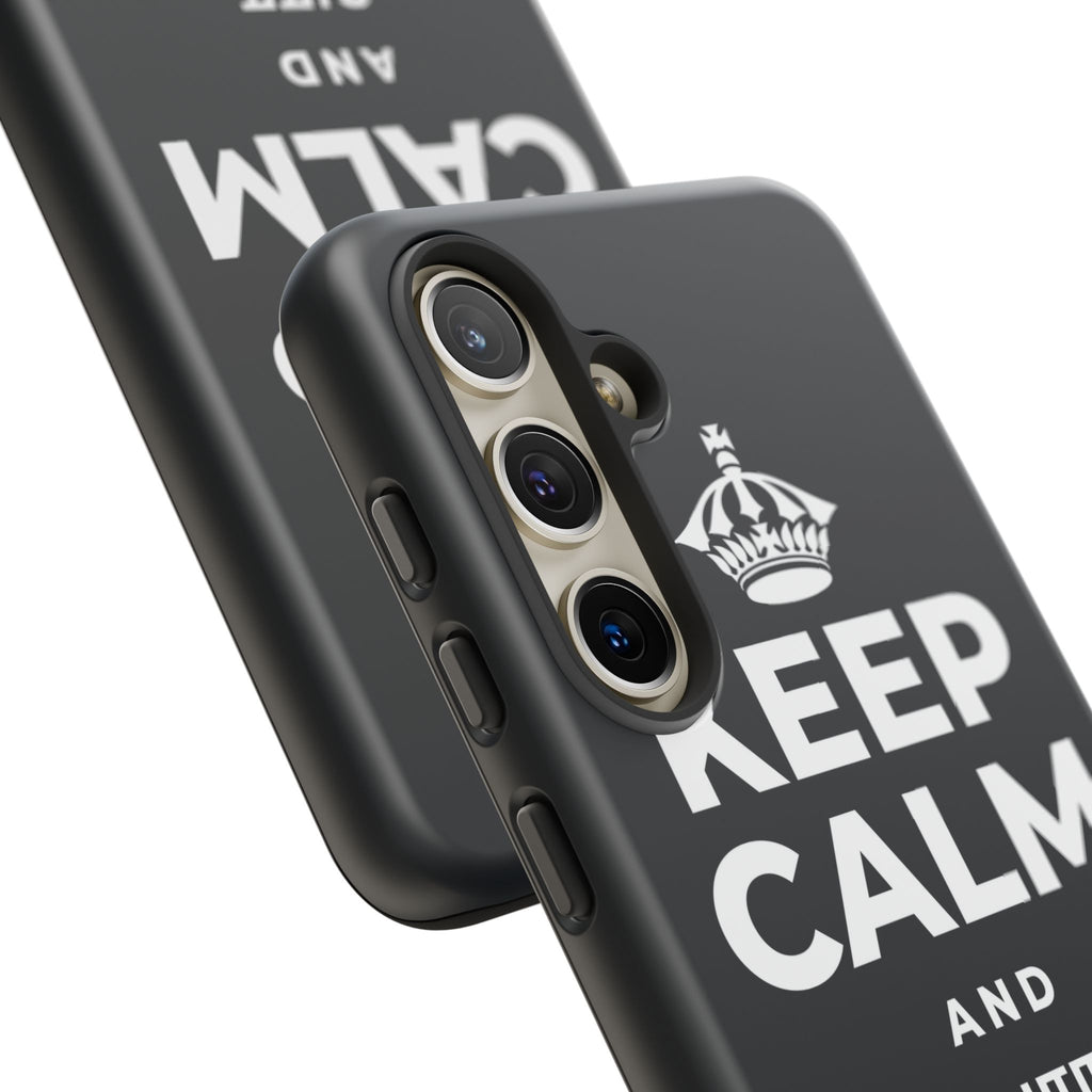 KEEP CALM AND வார இறுதிக்குள் மெதுவாக இறங்குங்கள் Phone Case (Dark)