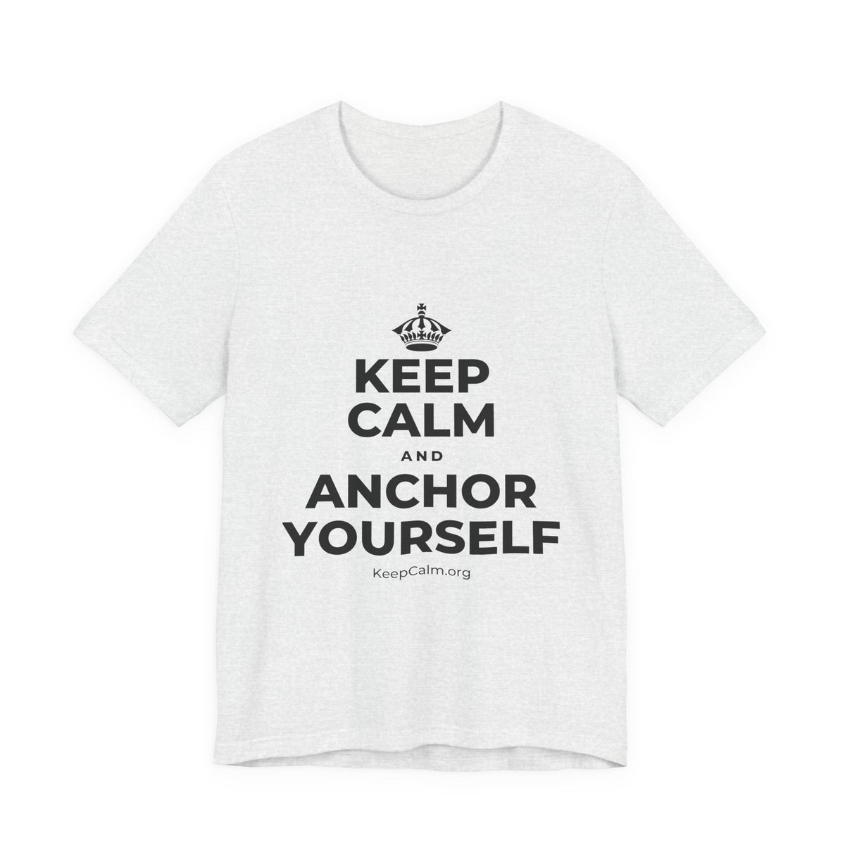 KEEP CALM AND ANCHOR YOURSELF T-Shirt (Soft Cream–Heather Mauve)