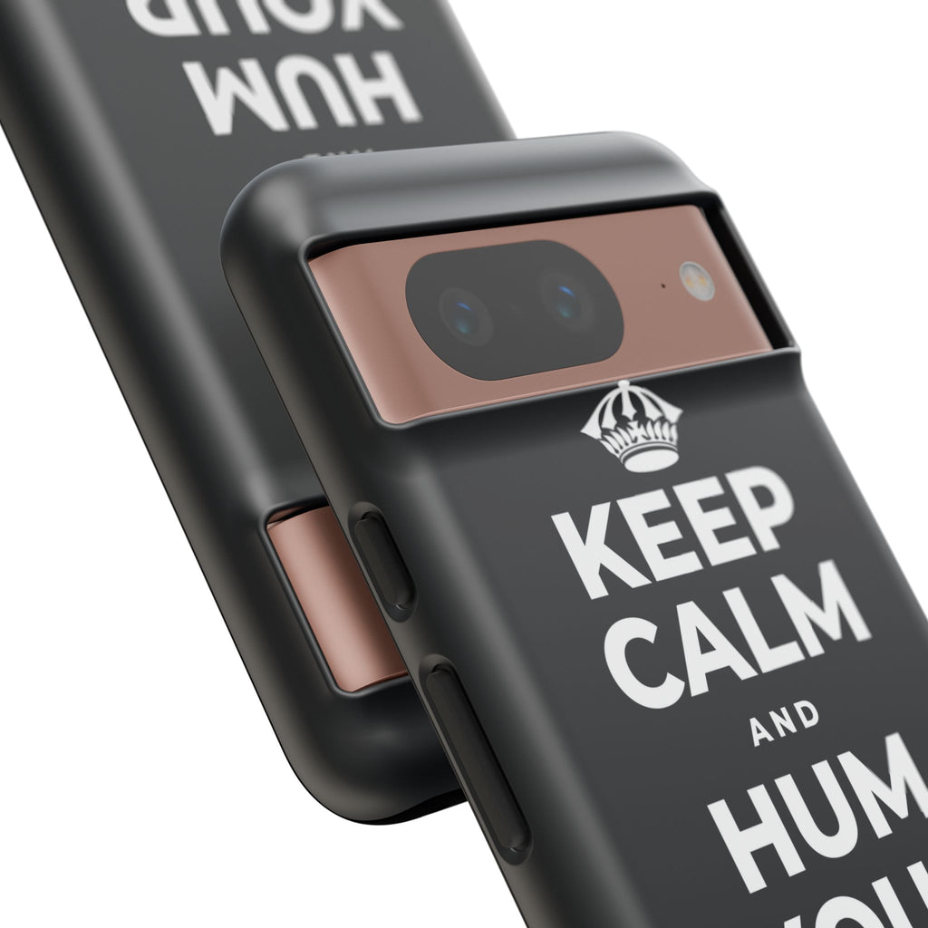 KEEP CALM AND HUM YOUR FAVORITE TUNE Phone Case (Dark)