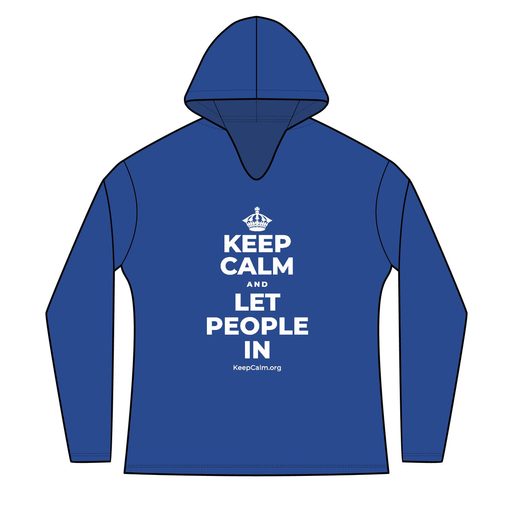 KEEP CALM AND LET PEOPLE IN Women's Long Sleeve Hoodie