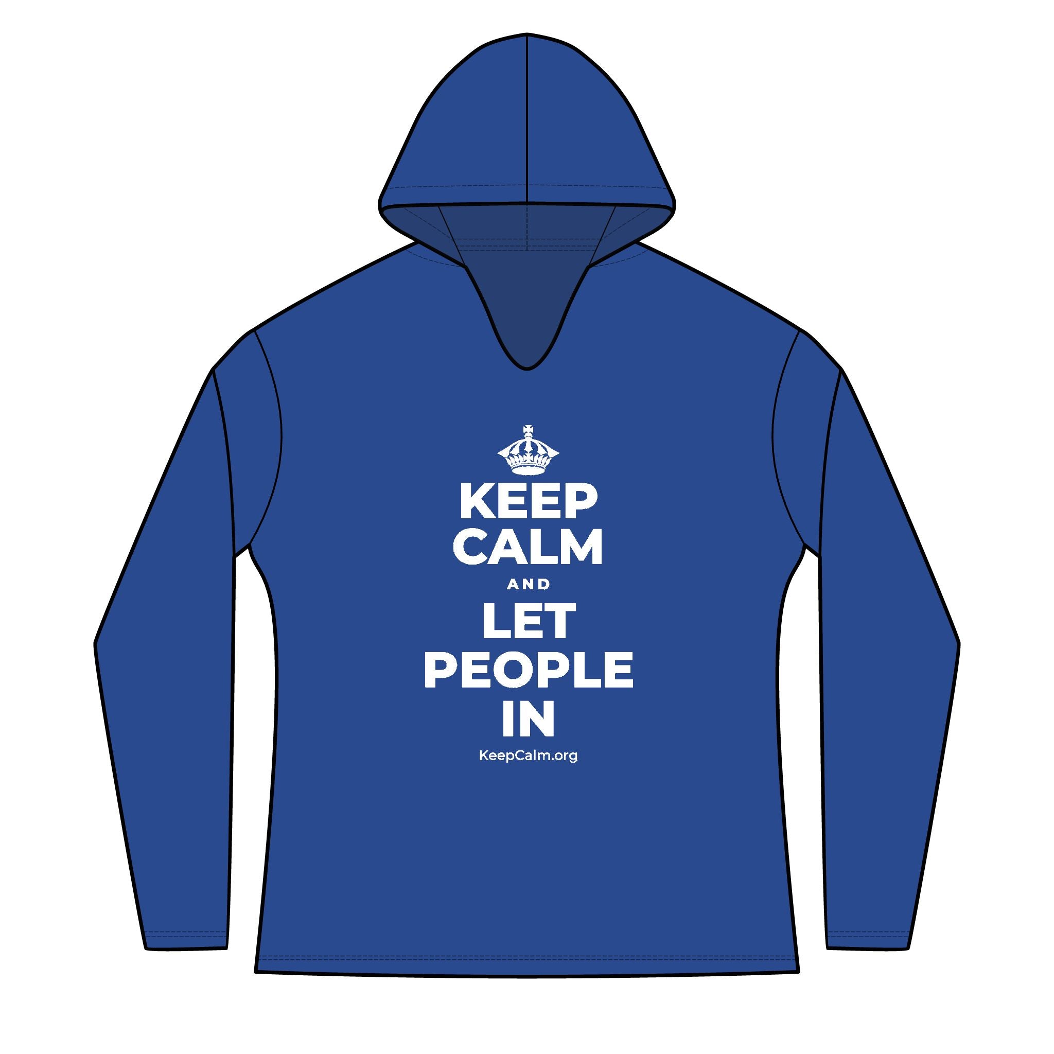 KEEP CALM AND LET PEOPLE IN Women's Long Sleeve Hoodie