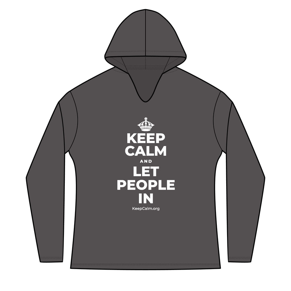 KEEP CALM AND LET PEOPLE IN Women's Long Sleeve Hoodie