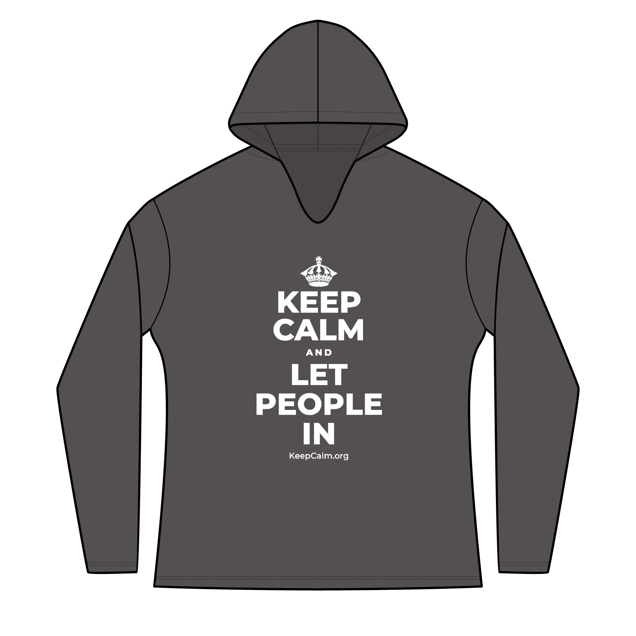 KEEP CALM AND LET PEOPLE IN Women's Long Sleeve Hoodie