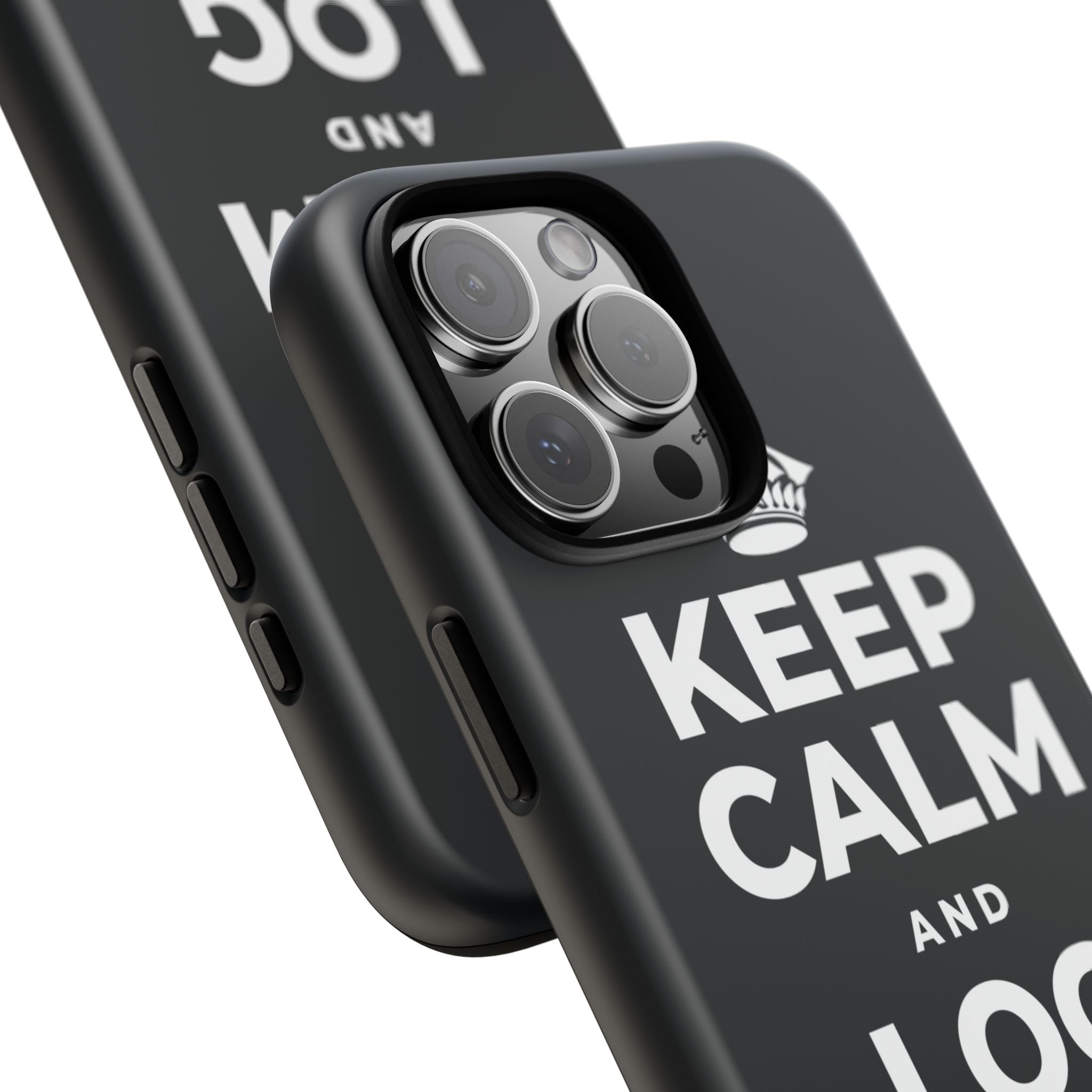 KEEP CALM AND LOG OFF EARLY Phone Case (Dark)