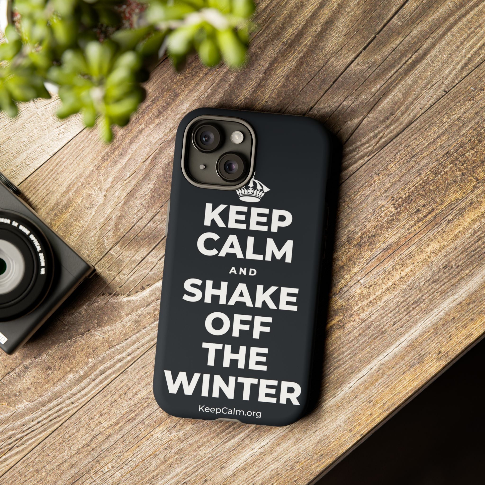 KEEP CALM AND SHAKE OFF THE WINTER Phone Case (Dark)