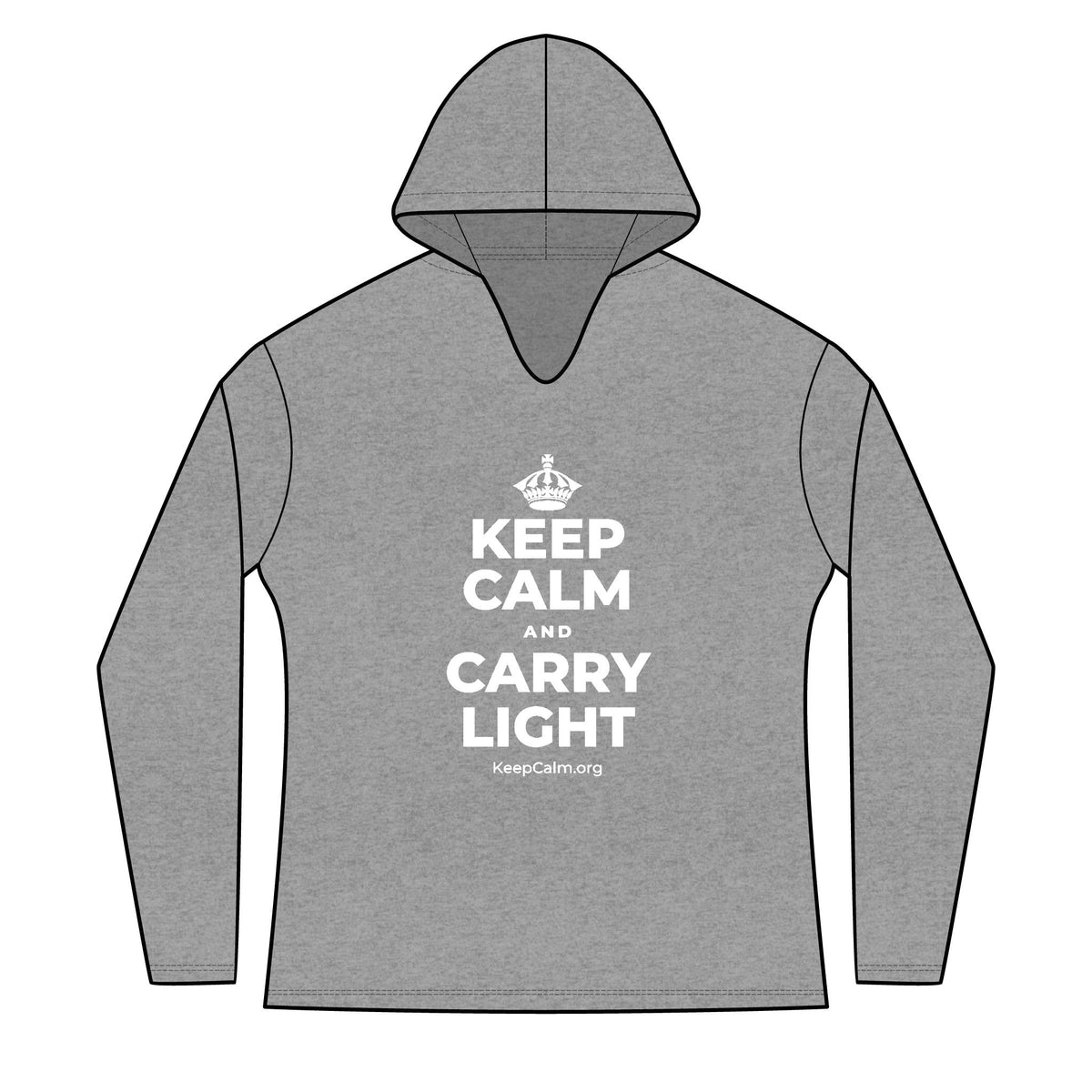 KEEP CALM AND CARRY LIGHT Women's Long Sleeve Hoodie