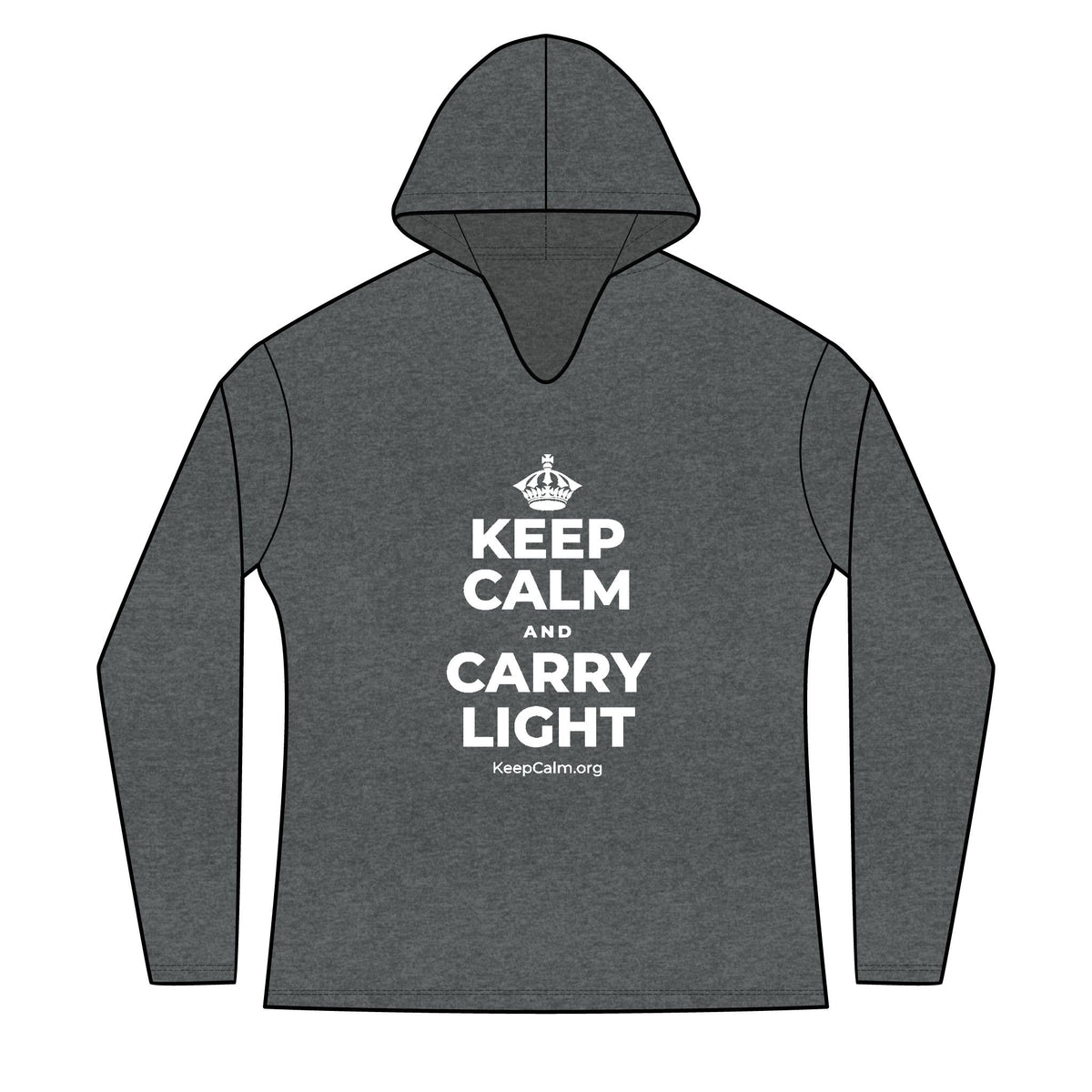 KEEP CALM AND CARRY LIGHT Women's Long Sleeve Hoodie