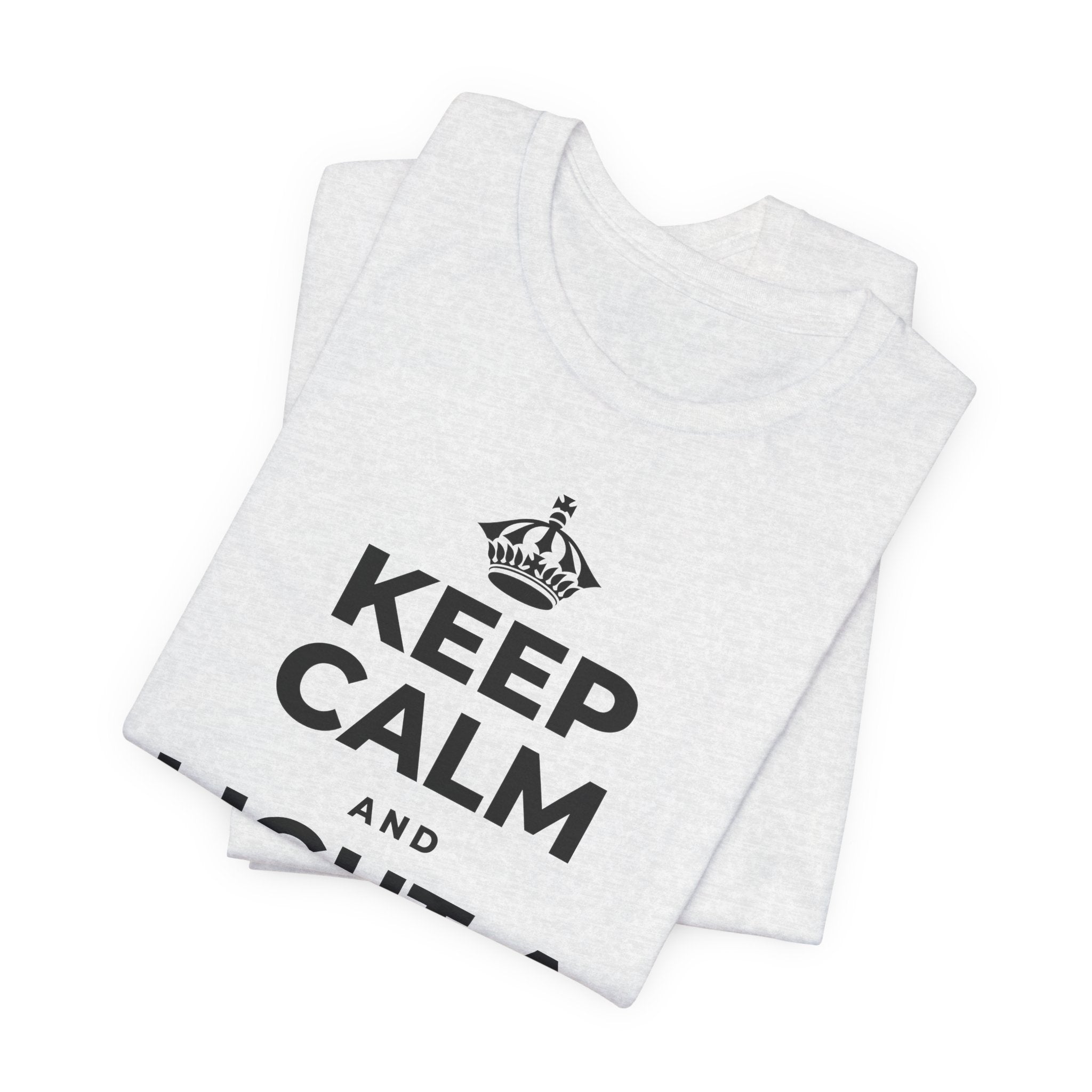 KEEP CALM AND LIGHT A COZY CANDLE T-Shirt (Soft Cream–Heather Mauve)