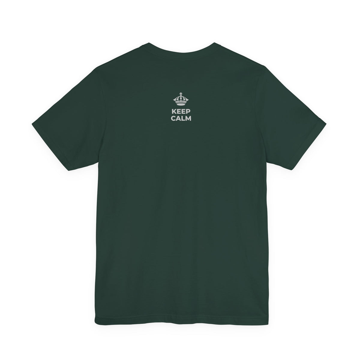 KEEP CALM AND BREATHE EASY T-Shirt (White–Asphalt)