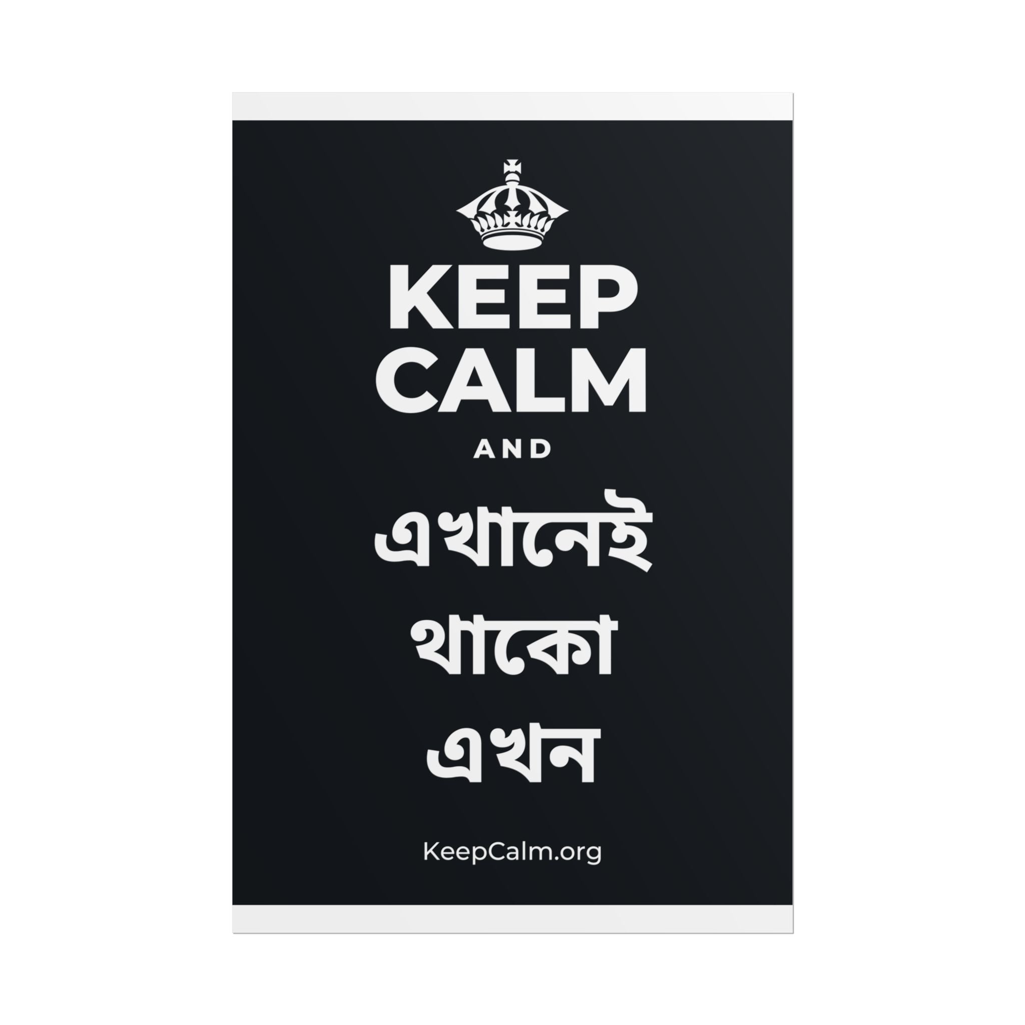 KEEP CALM AND এখানেই থাকো এখন Poster (Dark)